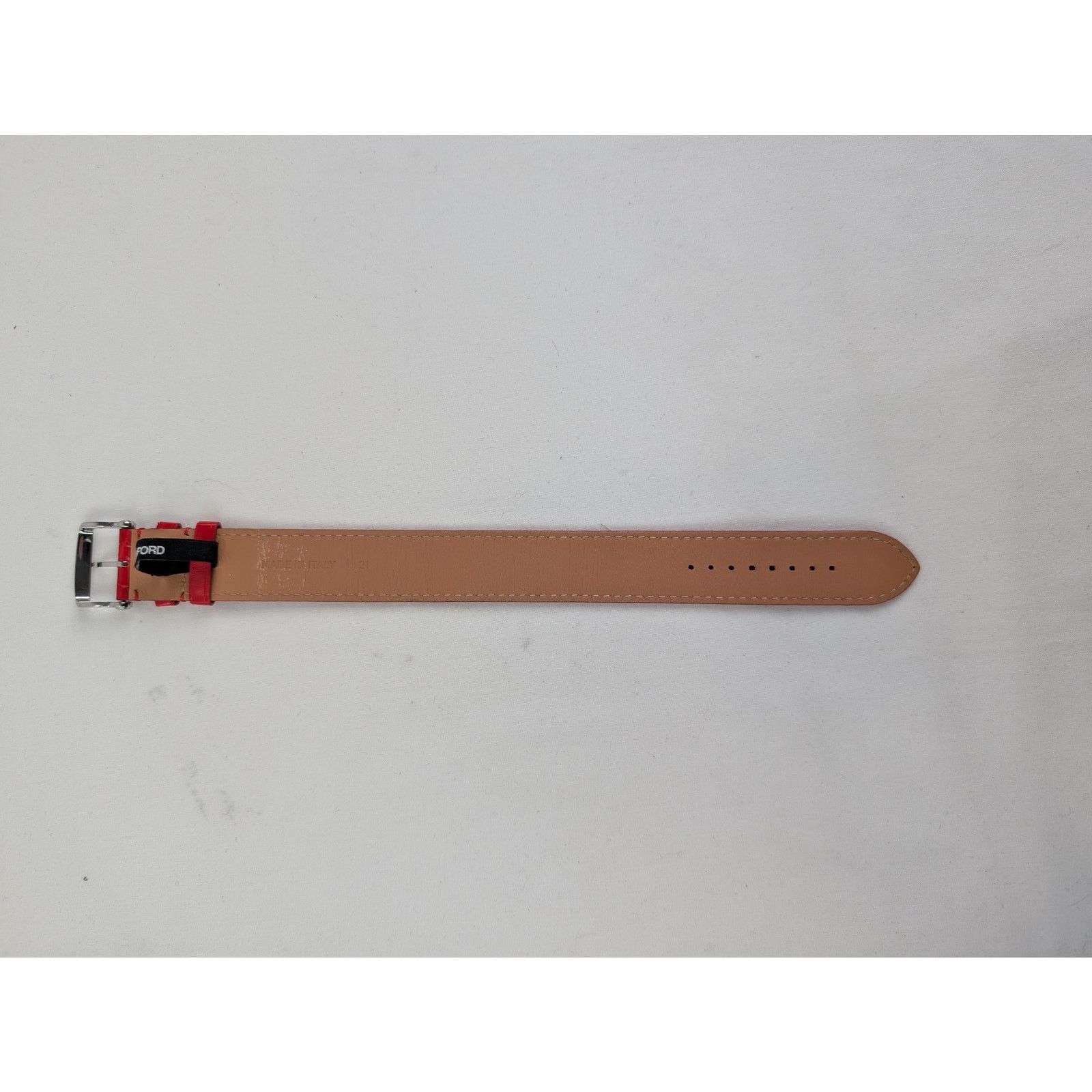Tom Ford o1rshd1 Size: OS / Buckle Watch Straps 19mm Brushed in Red Size ONE SIZE - 6 Thumbnail