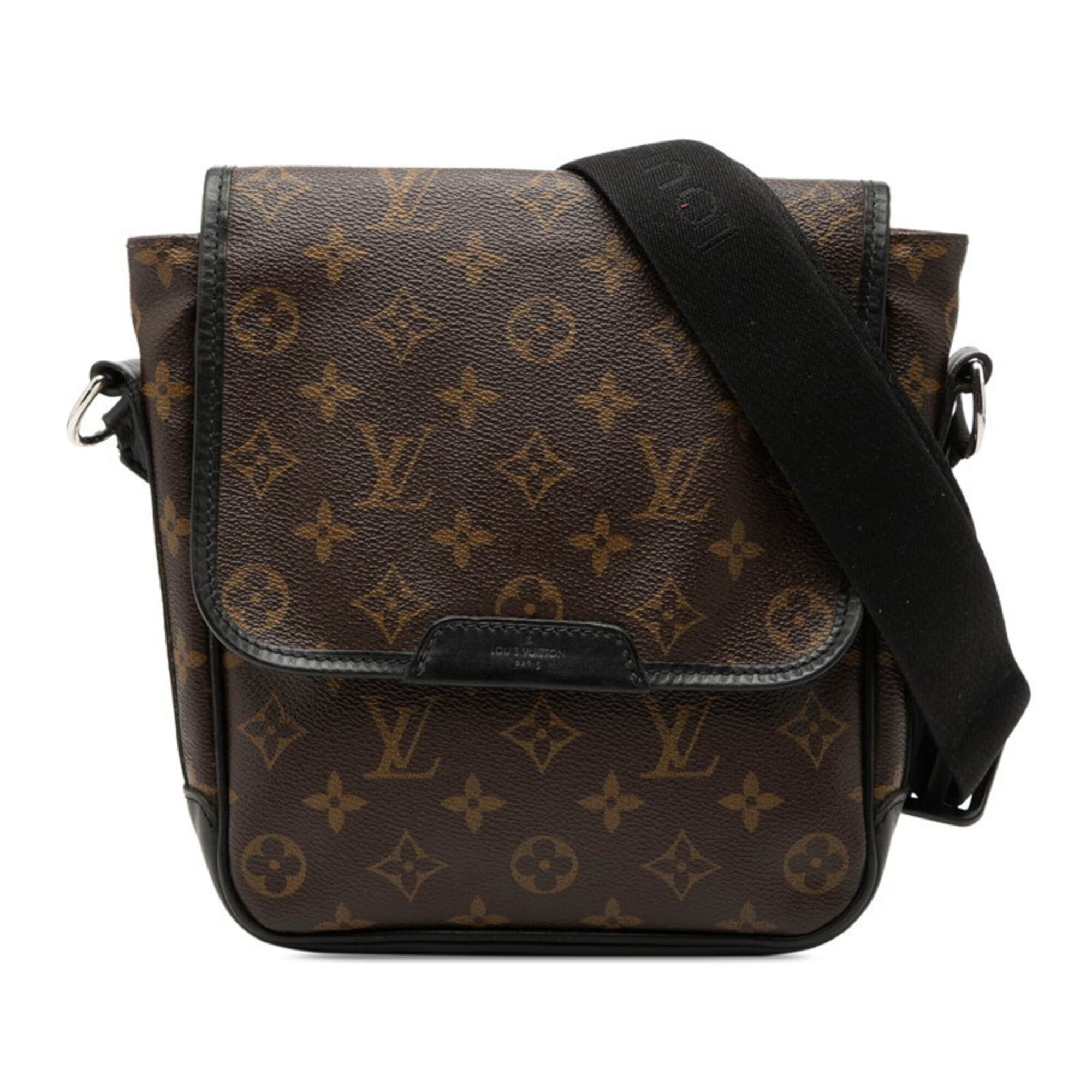 Louis Vuitton Louis Vuitton Monogram Macassar Bass PM Crossbody Shoulder Bag M56717 Brown Black Leather Women's LOUIS VUITTON Size ONE SIZE - 1 Thumbnail