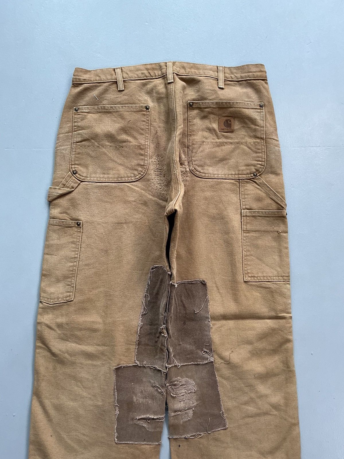 Carhartt Vintage Carhartt B136 BRN double knee rework workwear denim Size US 34 / EU 50 - 11 Thumbnail