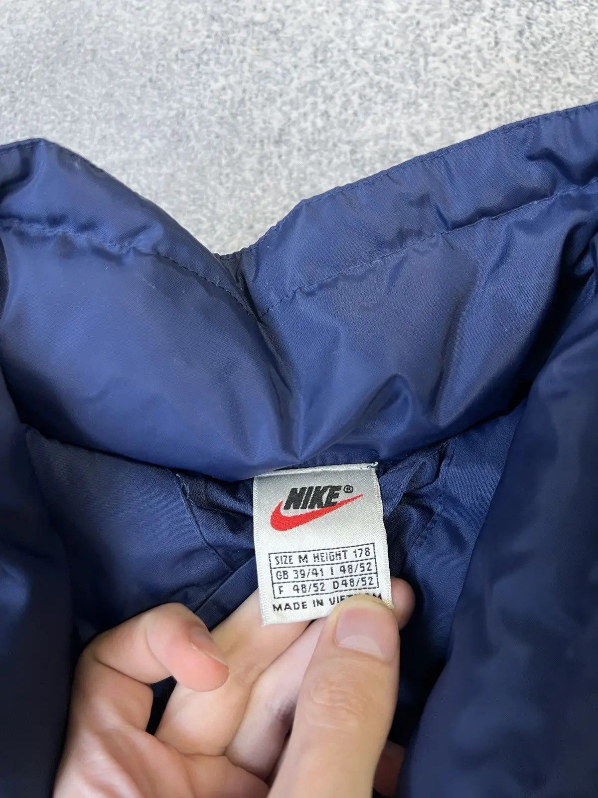 Nike × Vintage Vintage Nike Puffer Y2K Navy 90s Jacket Size US M / EU 48-50 / 2 - 6 Thumbnail