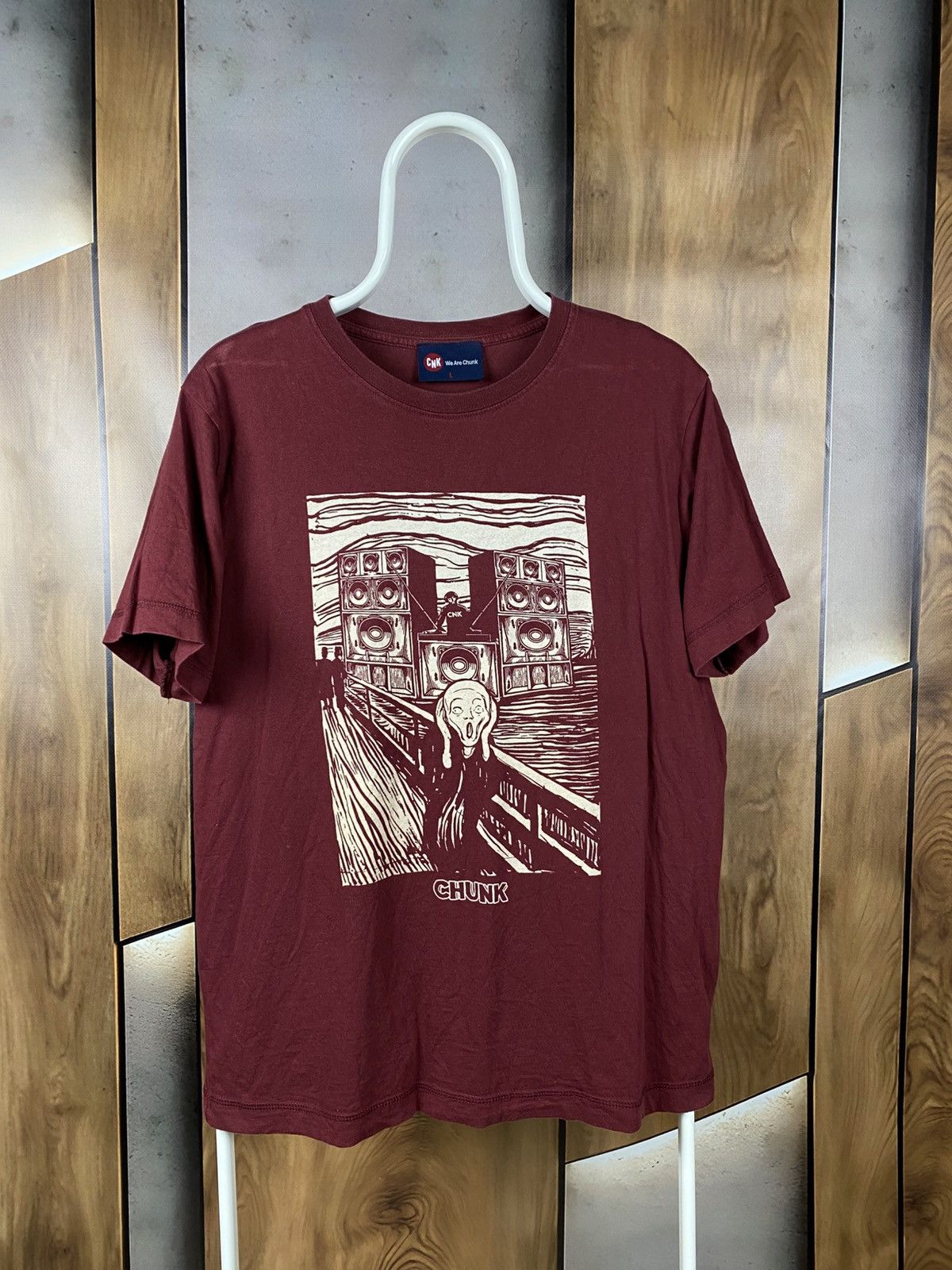 Vintage 🎸T-Shirt We Are Chunk CNK Art Edvard Munch Cry Tee🎸 Size US L / EU 52-54 / 3 - 1 Thumbnail
