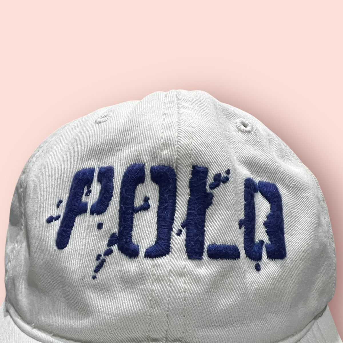 Polo Ralph Lauren × Ralph Lauren × Vintage VINTAGE POLO SPELL OUT DISTRESSED VISOR STRAPBACK CAP Size ONE SIZE - 7 Thumbnail