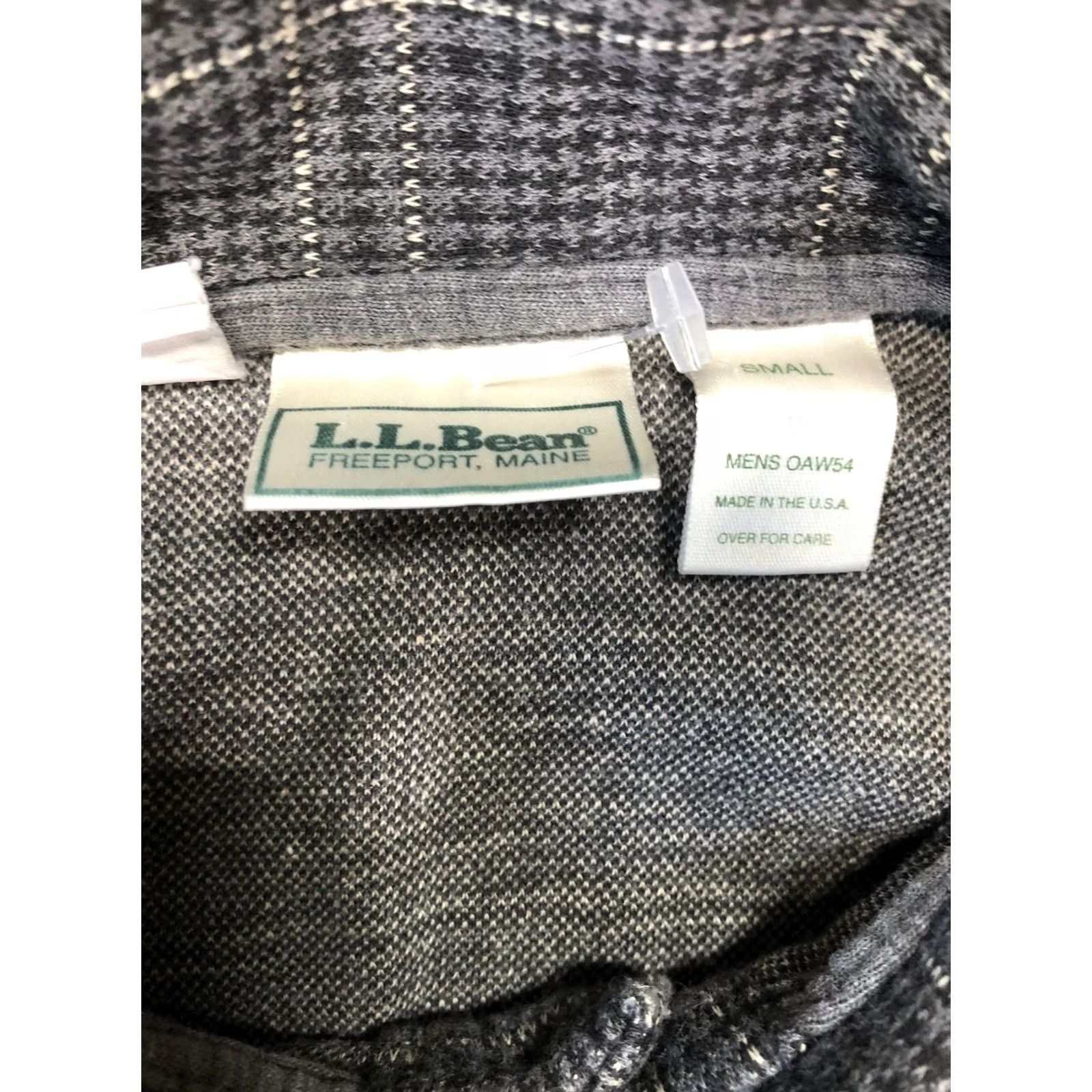 Vintage L.L. Bean Polo Shirt Mens Small Gray Plaid Knit Long Sleeve Casual Size US S / EU 44-46 / 1 - 6 Thumbnail