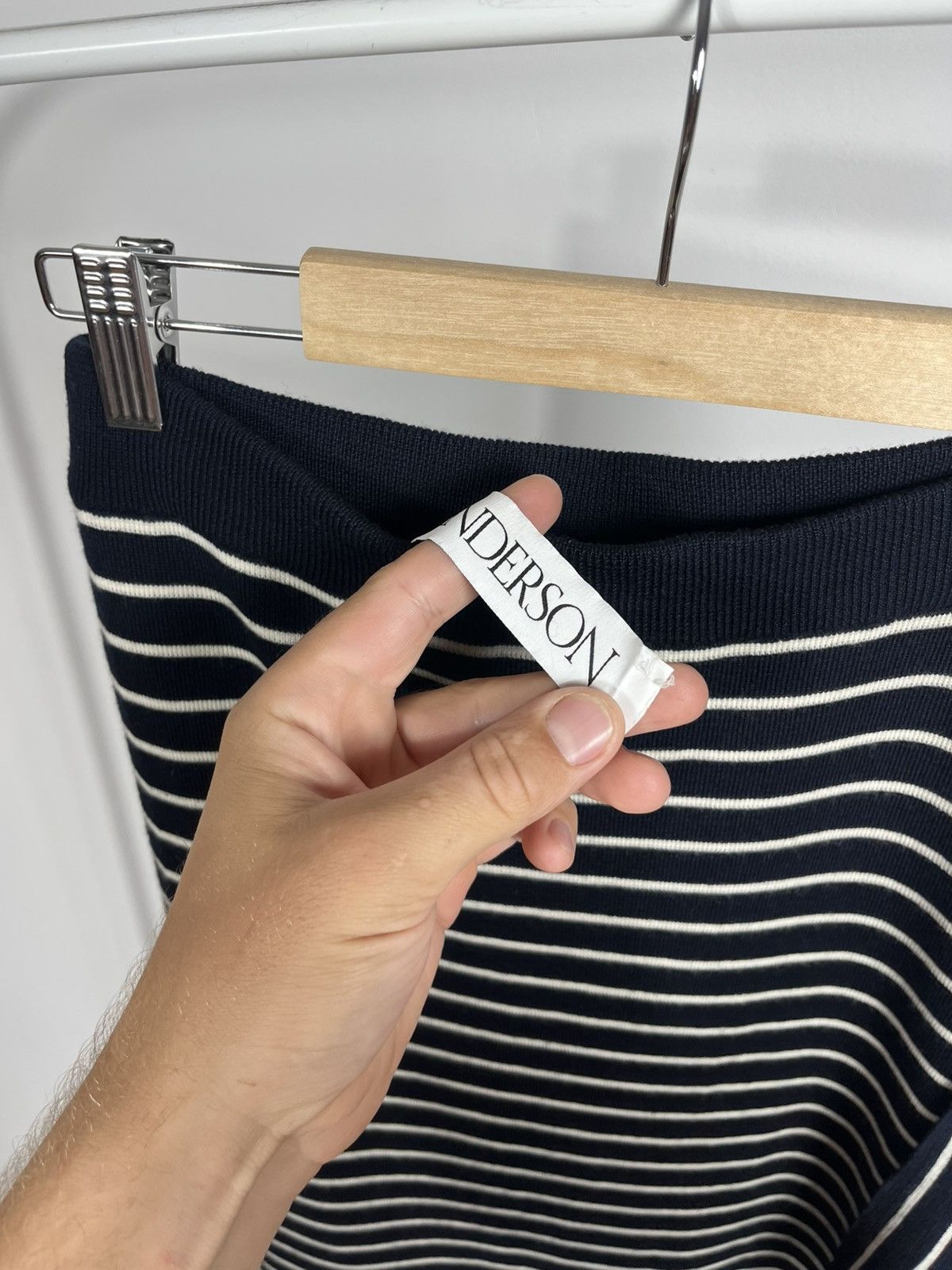 JW Anderson JW Anderson Women’s Striped Merino Wool Asymmetric Skirt S Size 28" / US 6 / IT 42 - 5 Thumbnail