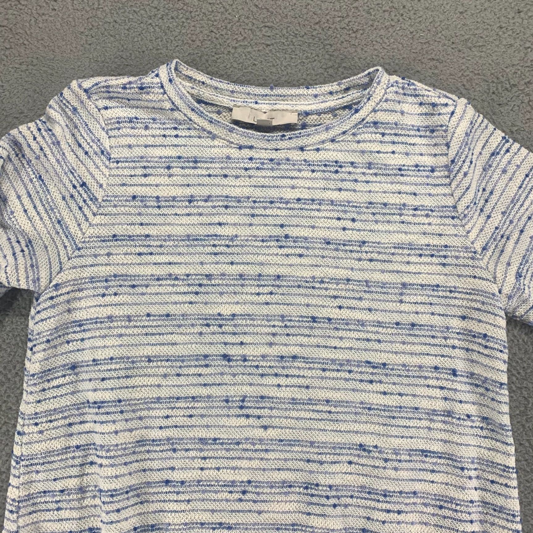Loft Loft Sweater Small Blue Pullover Striped Casual Long Sleeve Top Womens Size S / US 4 / IT 40 - 3 Thumbnail