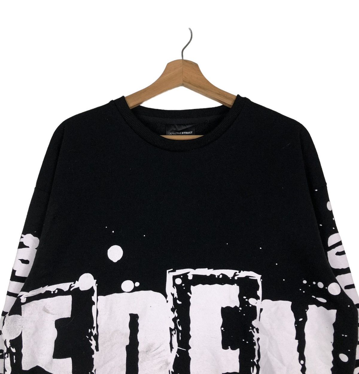 Japanese Brand 🔥VINTAGE SWEATSHIRT DEFECTIVE STRUCT PUNK DESIGN OVERPRINT Size US L / EU 52-54 / 3 - 3 Thumbnail
