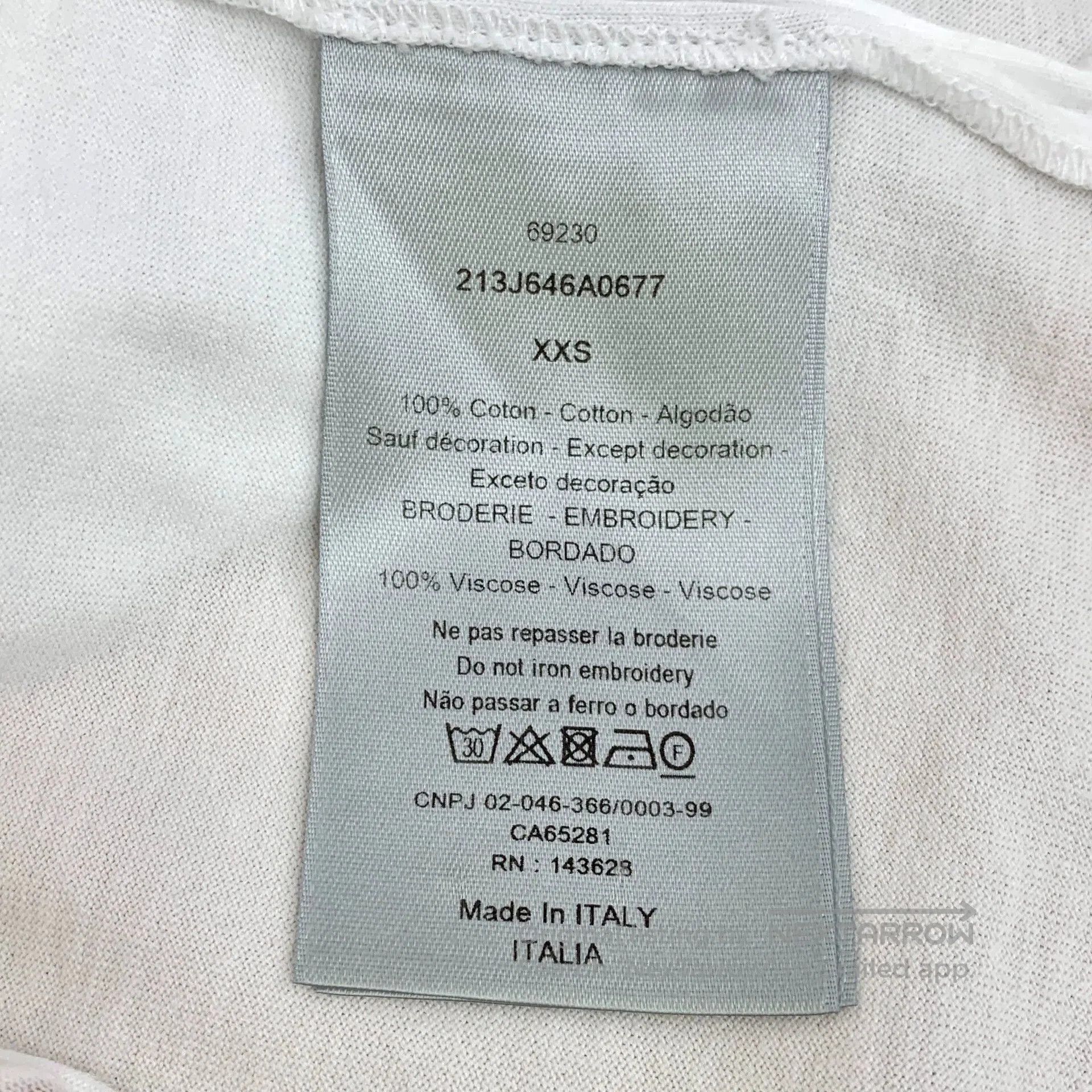 Dior dior white tiger embroidery short sleeve t-shirt. Size US XXS / EU 40 - 7 Thumbnail