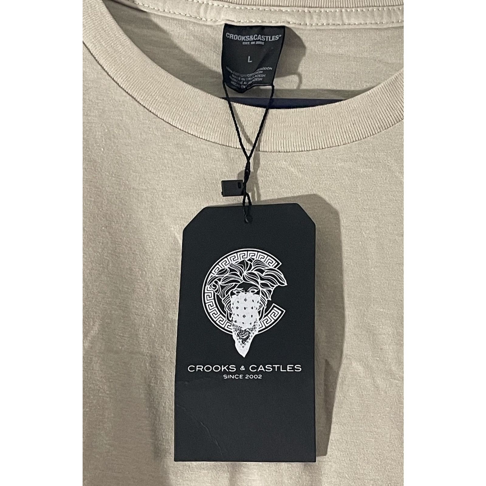Crooks & Castles NWT Crooks & Castles Shirt Men's Large Tan Embroidered Size US L / EU 52-54 / 3 - 2 Thumbnail