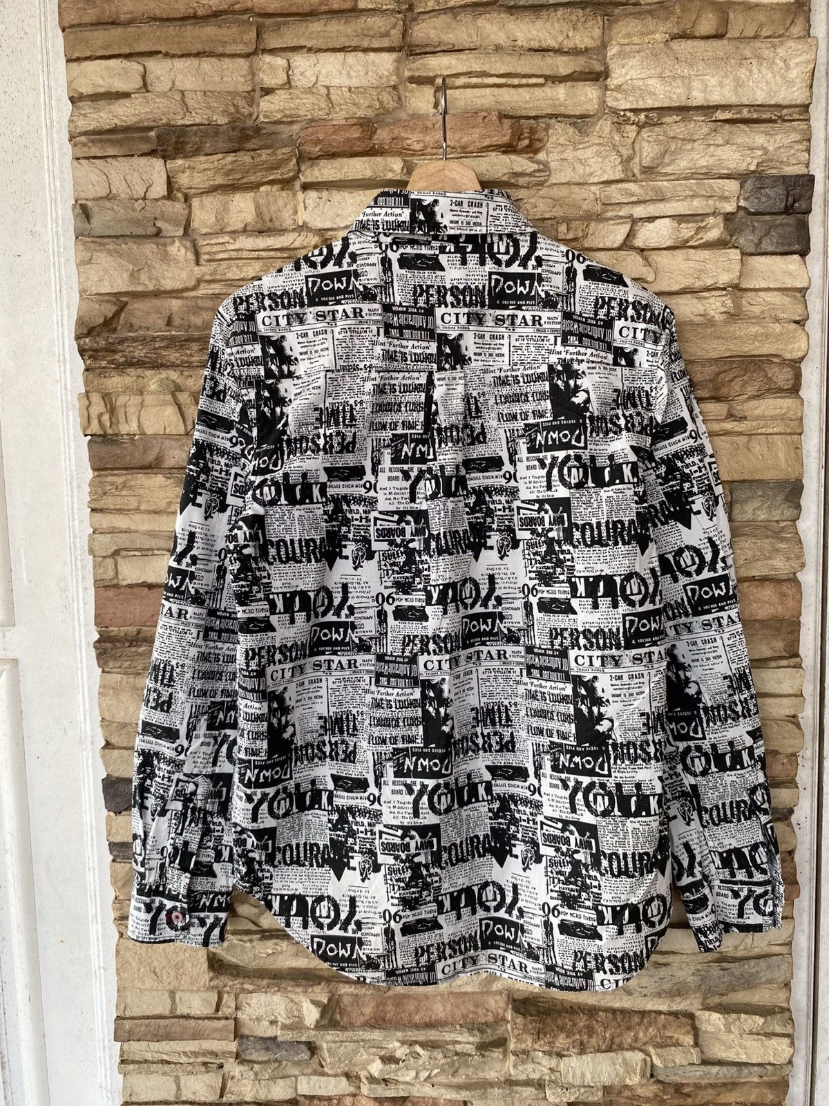 Vintage Vintage Seditionaries Punk Newspaper Sexy Print Button Up Shirt Long Sleeve Size US M / EU 48-50 / 2 - 6 Thumbnail
