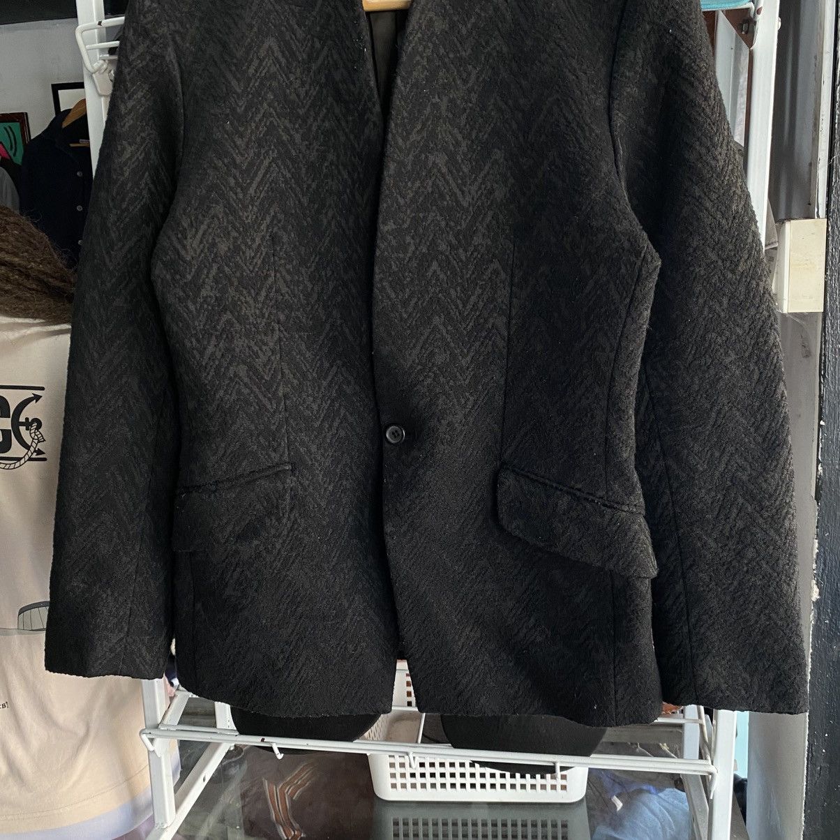 Tornado Mart Tornado Mart Avant-Garde Wool Herringbone Blazer Jacket Size US S / EU 44-46 / 1 - 5 Thumbnail