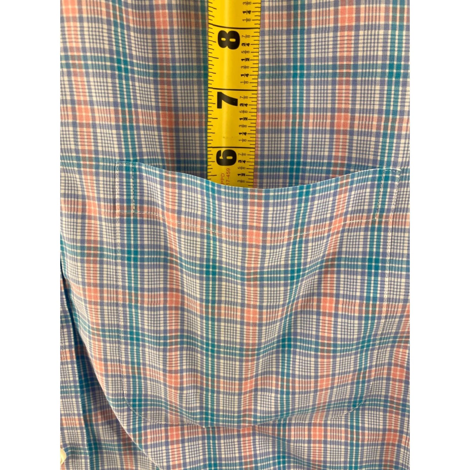 Jos. A. Bank Jos. A. Bank Traveler Shirt Mens Medium Plaid Colorful Stripes Dress Shirt Button-Down Long Sleeve Travel Multicolor Cotton Knit Regular Fit Shirt Size US M / EU 48-50 / 2 - 6 Thumbnail