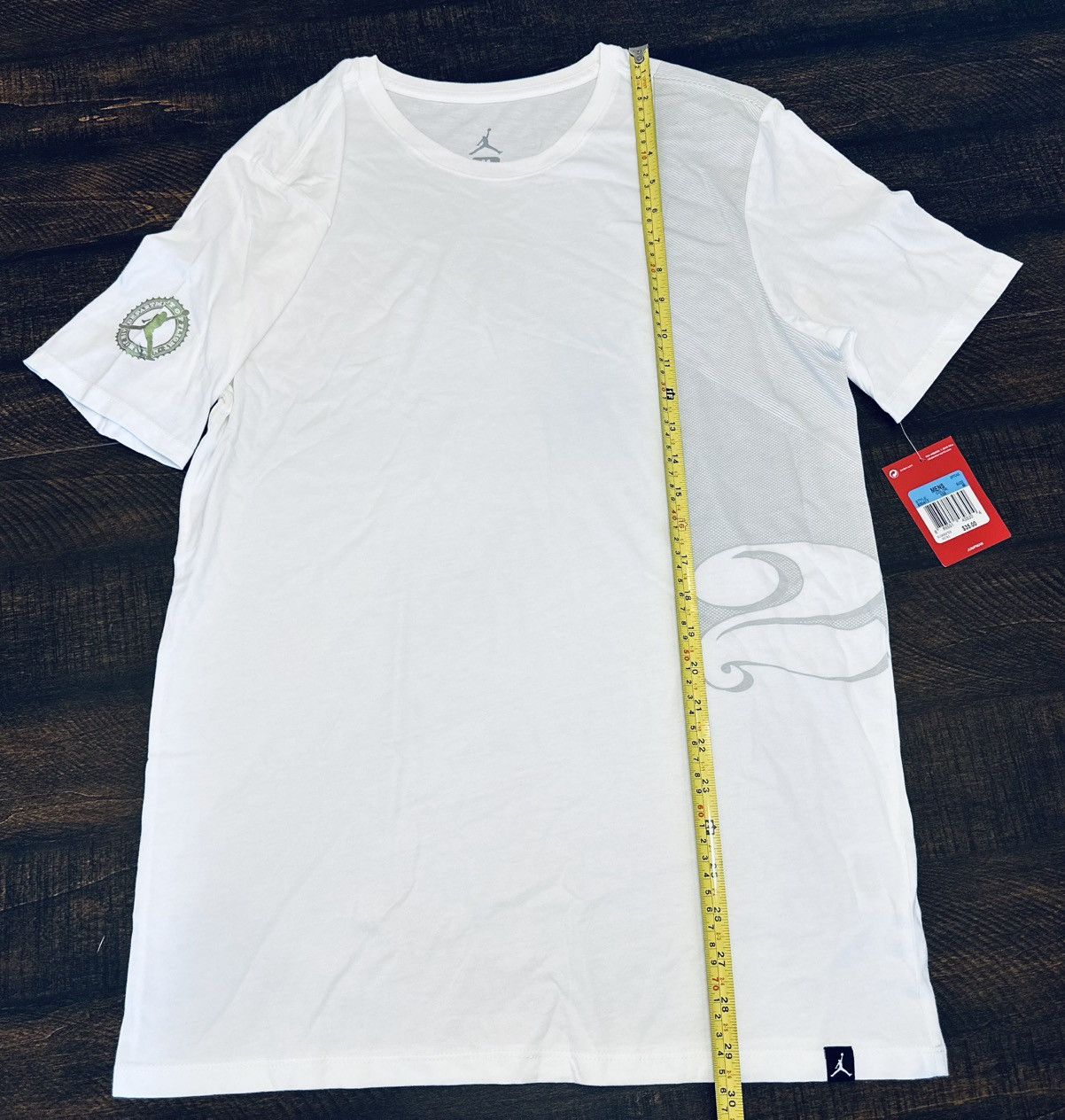 Nike NWT Jordan Pure Money Men's T-Shirt White-Size Medium-Spots- Size US M / EU 48-50 / 2 - 4 Thumbnail