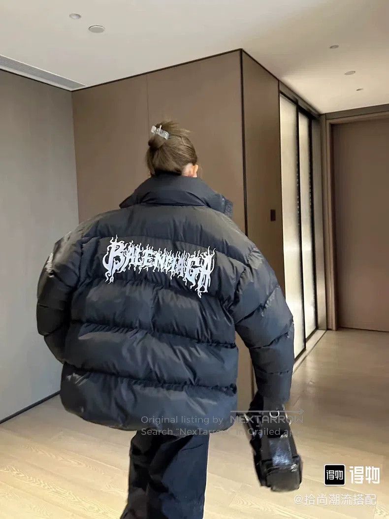 Balenciaga Balenciaga Metal Graffiti Puffer Cotton Coat Size US S / EU 44-46 / 1 - 6 Thumbnail