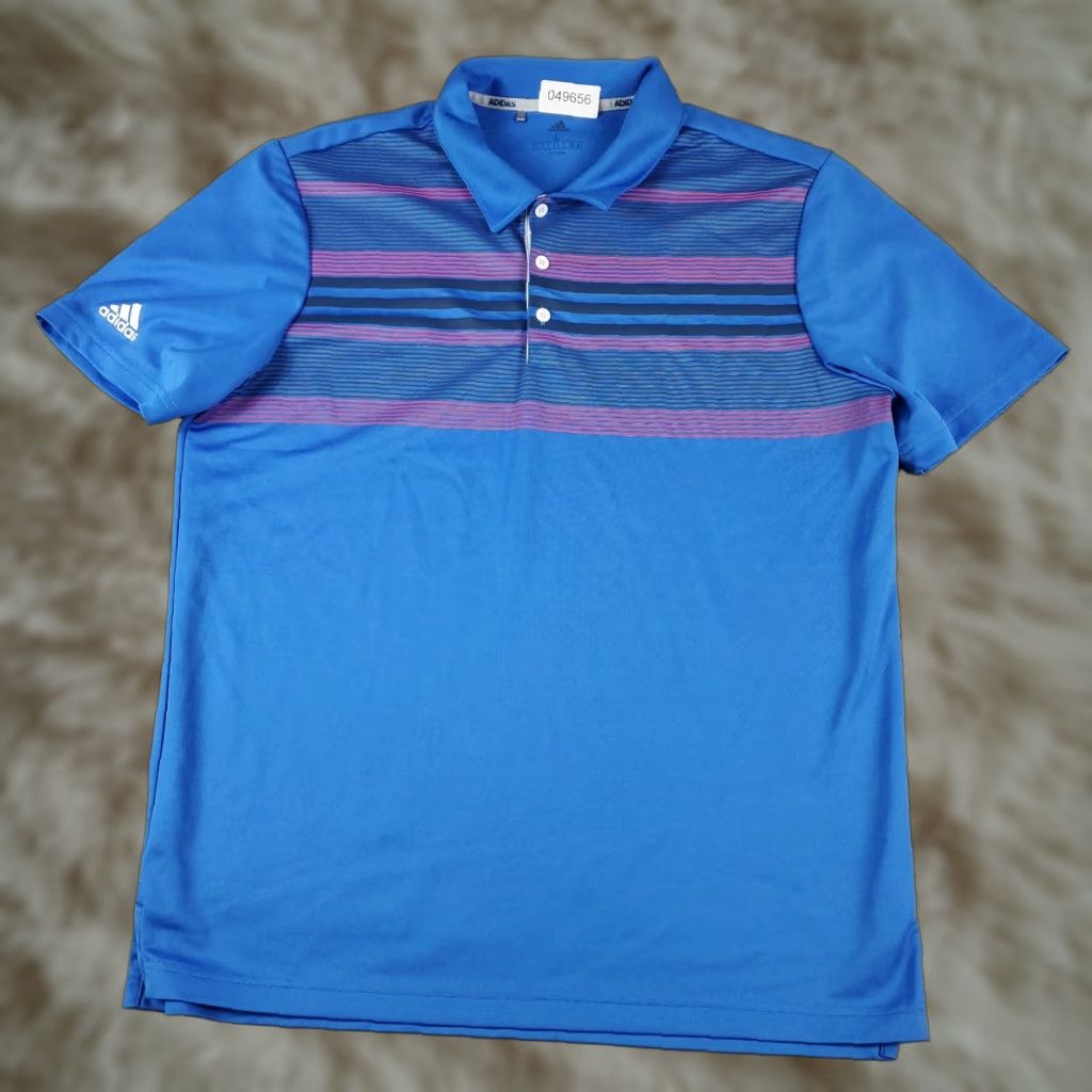 Adidas Adidas Polo Shirt Mens Size Large Blue Golf Casual Short Sleeve Polo Shirt Blue Golf Casual Short Sleeve Mens Large Adidas Size US L / EU 52-54 / 3 - 1 Thumbnail