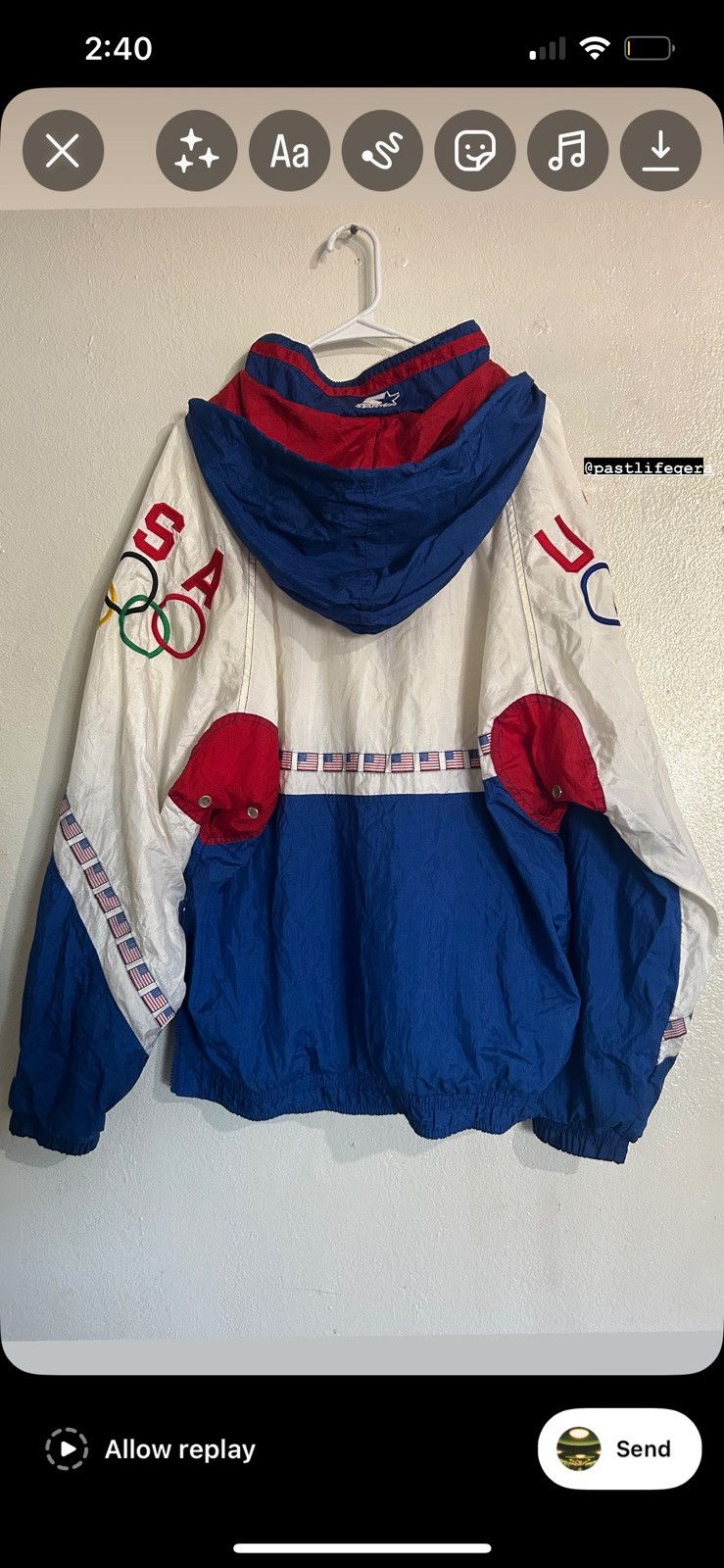 Starter Starter 90’s USA Olympic Windbreaker Size US XL / EU 56 / 4 - 2 Thumbnail