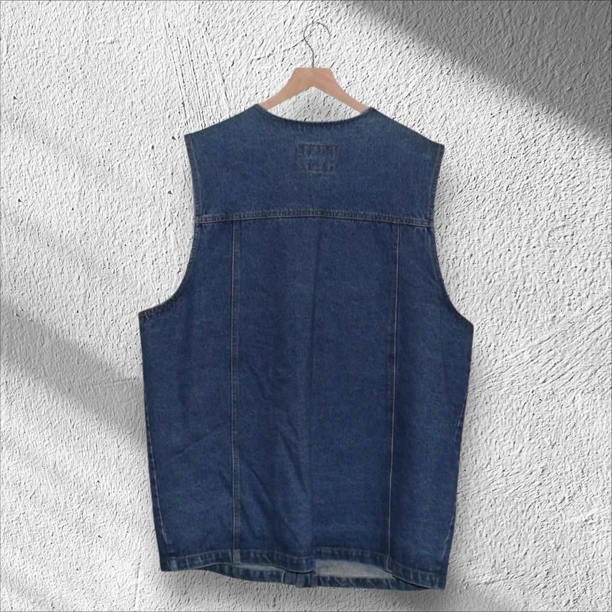 Vintage Sio Denim Dress Vintage with Big Pocket Leather Strap Size L / US 10 / IT 46 - 2 Thumbnail