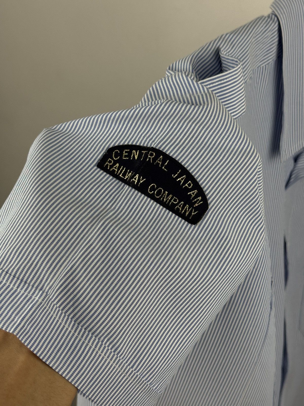 Yohji Yamamoto Yohji Yamamoto stripe central Japan Railway shirt Size US XL / EU 56 / 4 - 4 Thumbnail