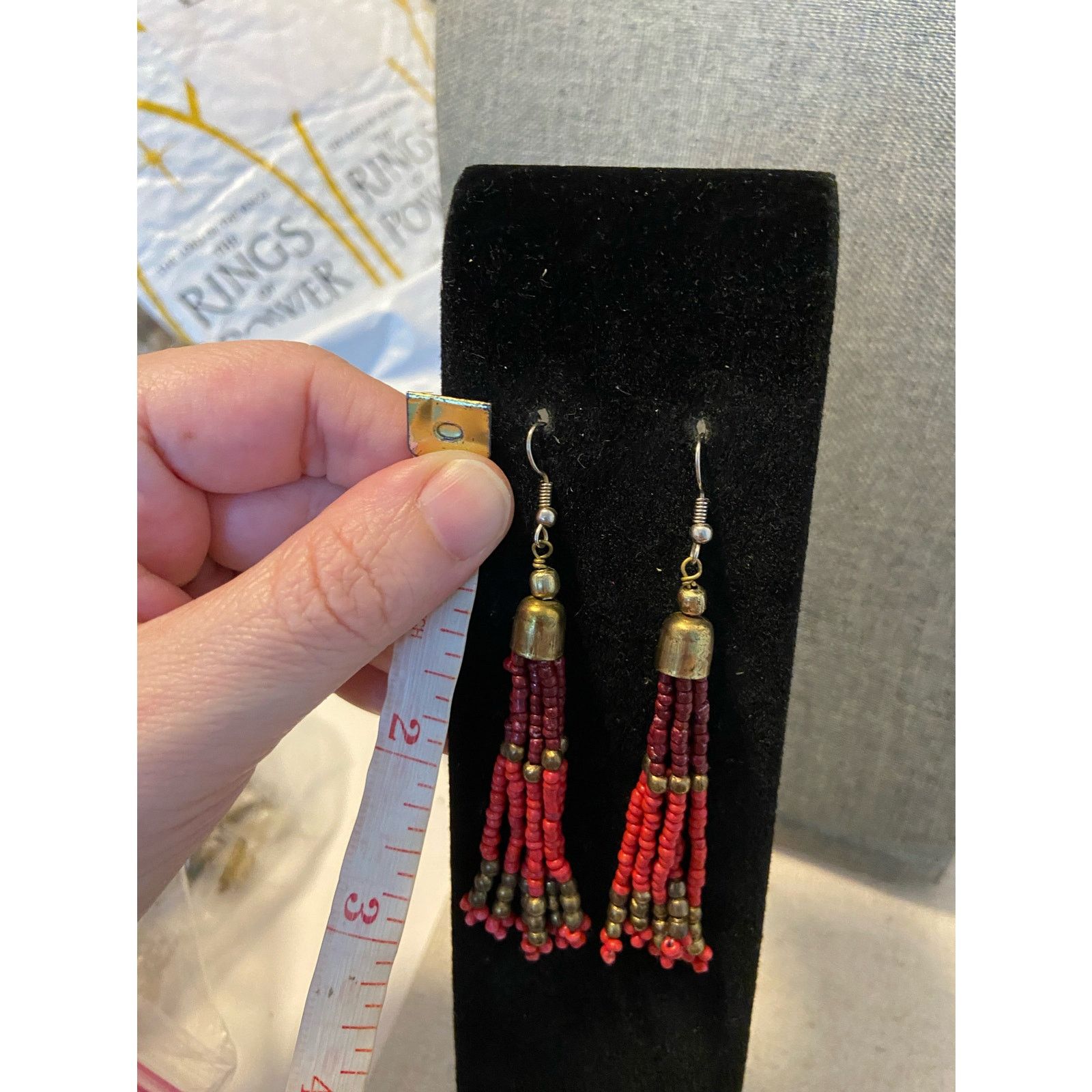 Other fringe earrings colorful beaded Size ONE SIZE - 2 Thumbnail
