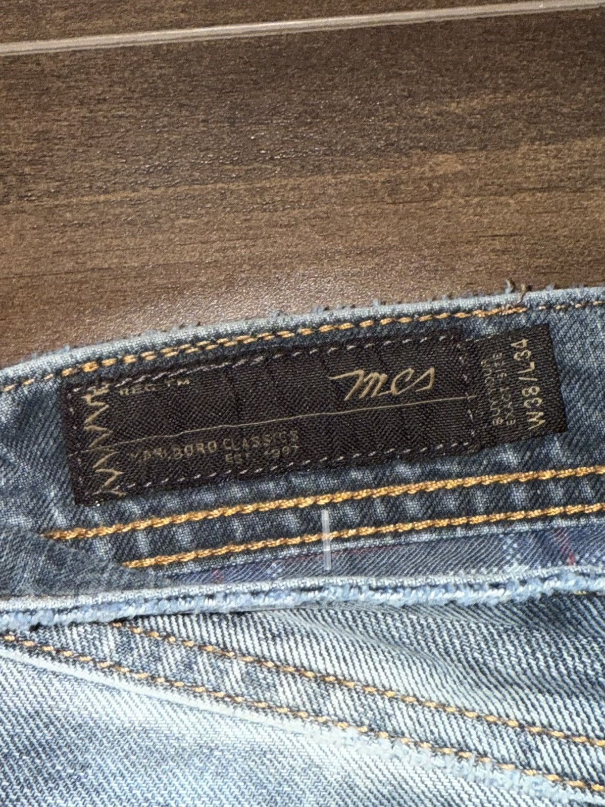 True Religion Marlboro Classics Faded Denim Jeans Size US 38 / EU 54 - 3 Thumbnail