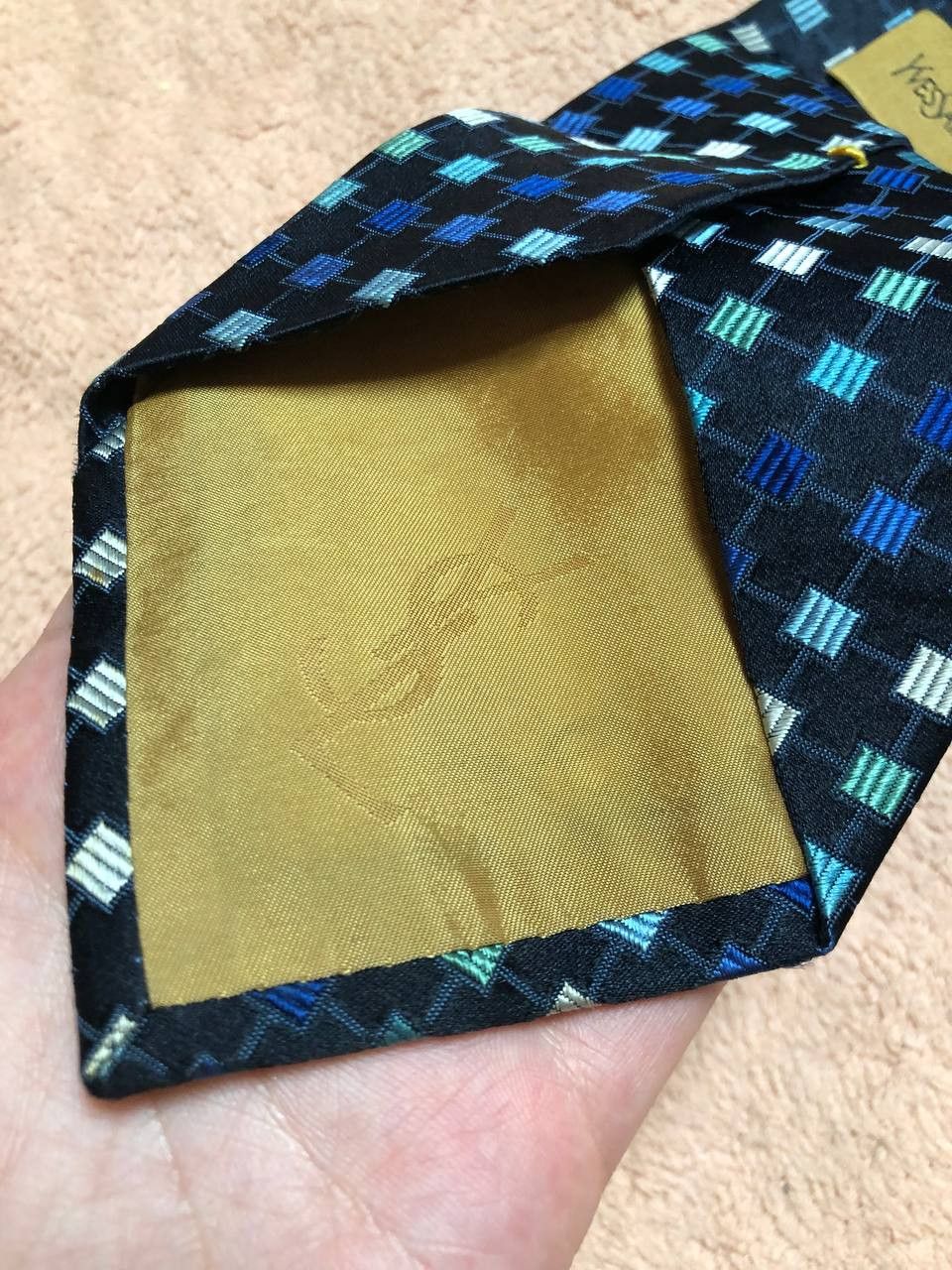Yves Saint Laurent YVES SAINT LAURENT Silk Luxury Brand Necktie Blue Size ONE SIZE - 5 Thumbnail