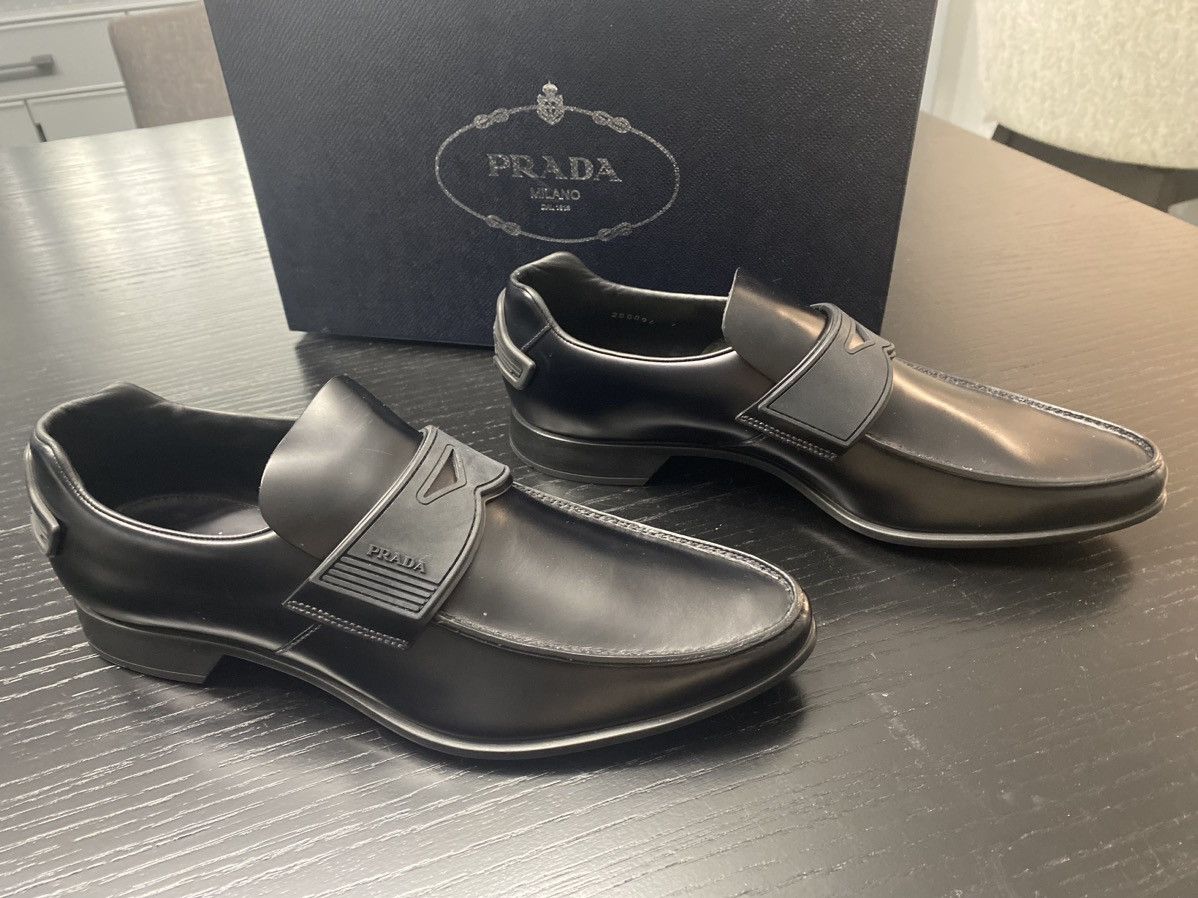 Prada PRADA EXTRAVAGANT POINTED PENNY LOAFER SHOES 2DG094 BLACK Size US 8 / EU 41 - 3 Thumbnail