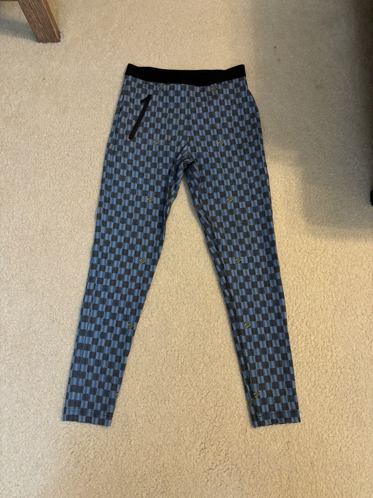 Louis Vuitton Louis Vuitton Damier Technical Track Pants Blue Black Size 26" / US 2 / IT 38 - 1 Thumbnail