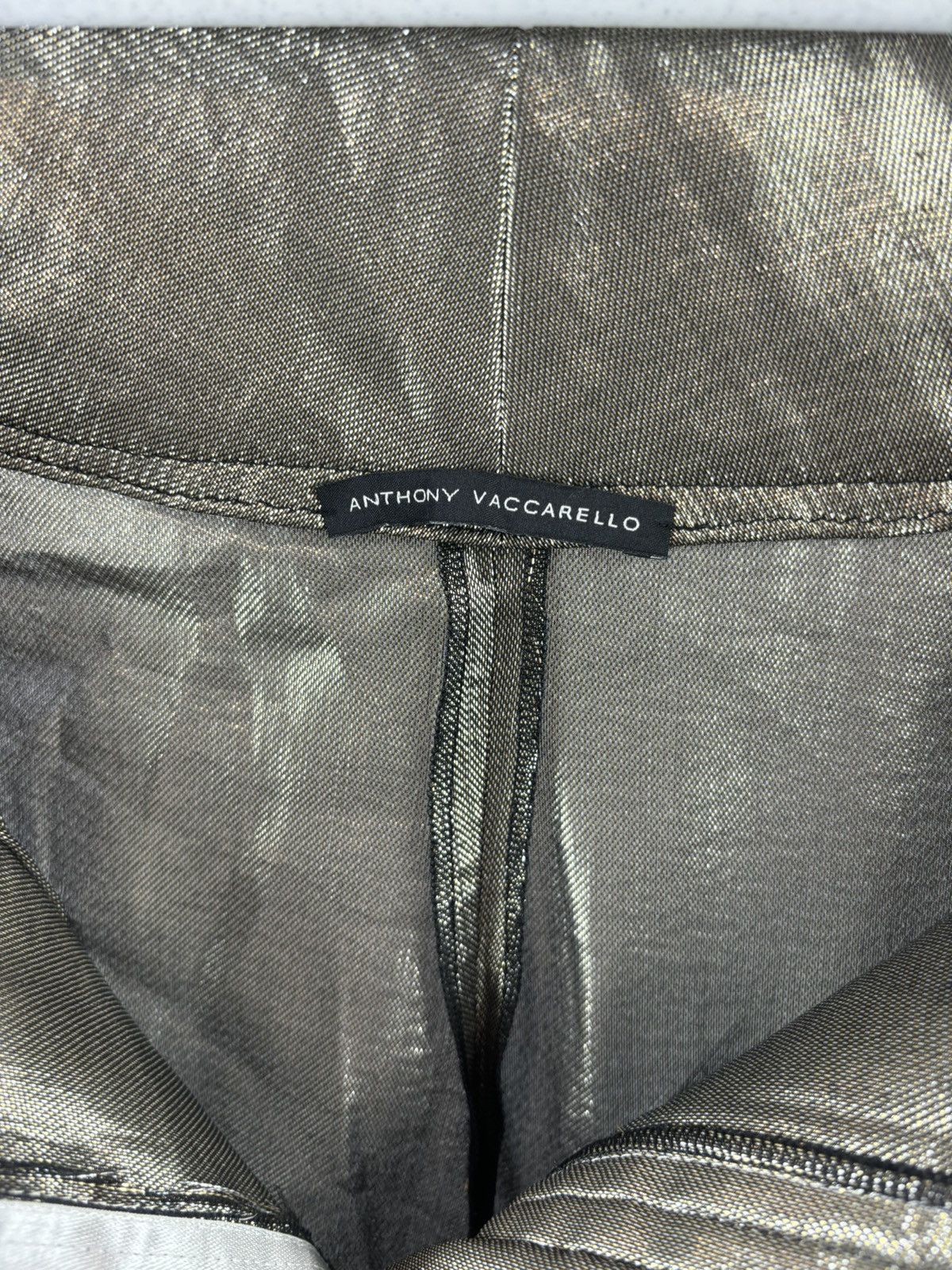 Anthony Vaccarello ARCHIVE Anthony Vaccarello Metallic Runway Pants Size 28" / US 6 / IT 42 - 4 Thumbnail