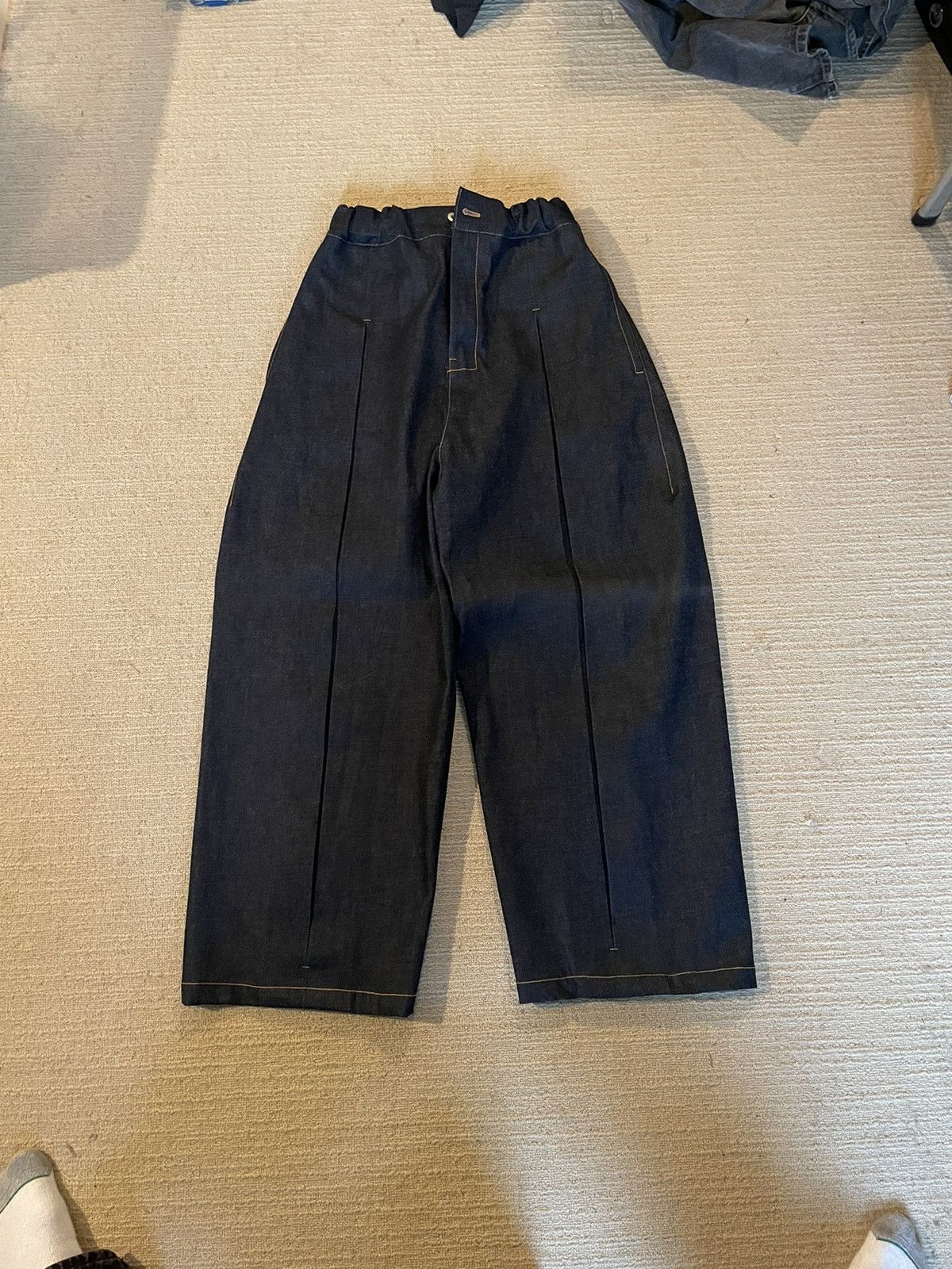 Sage Nation Sage nation denim box pleat trouser NWT | Grailed