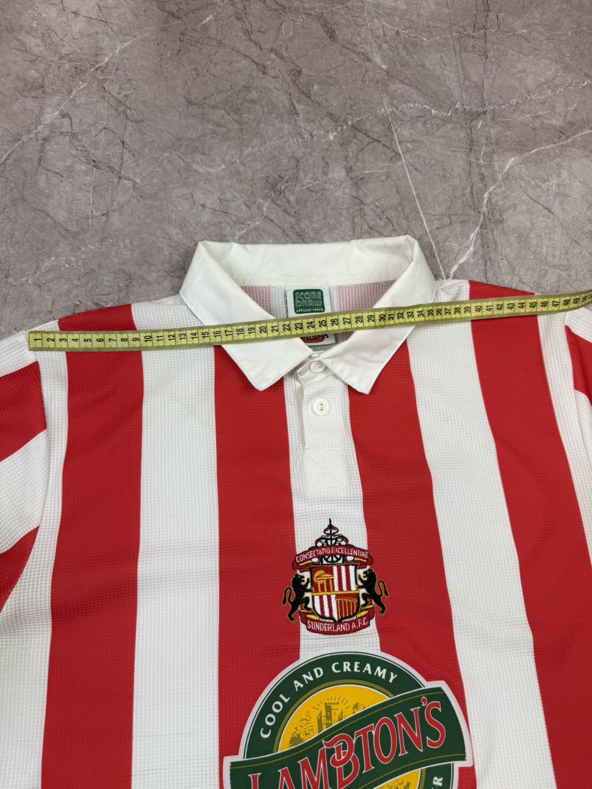 Vintage Sunderland AFC 1996 Retro Home Football Jersey Score Draw Size US L / EU 52-54 / 3 - 12 Thumbnail