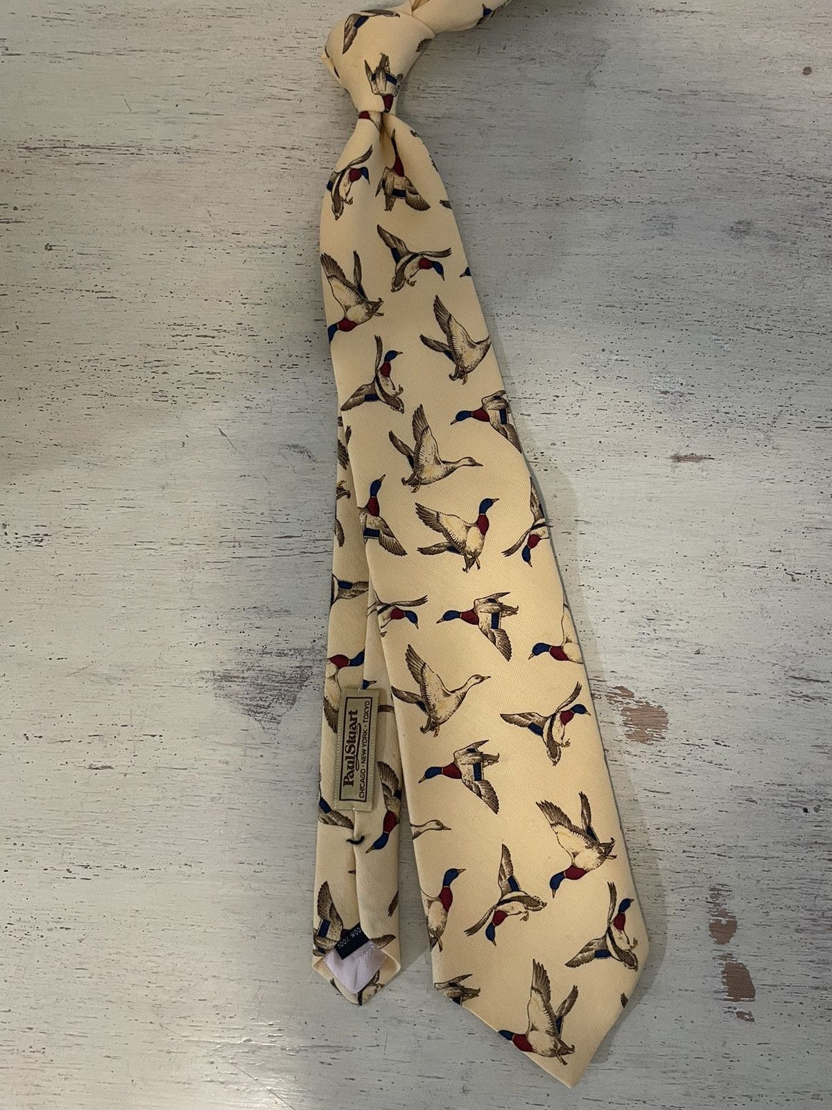 Paul Stuart Printed Wool Mallard Tie Size ONE SIZE - 2 Thumbnail