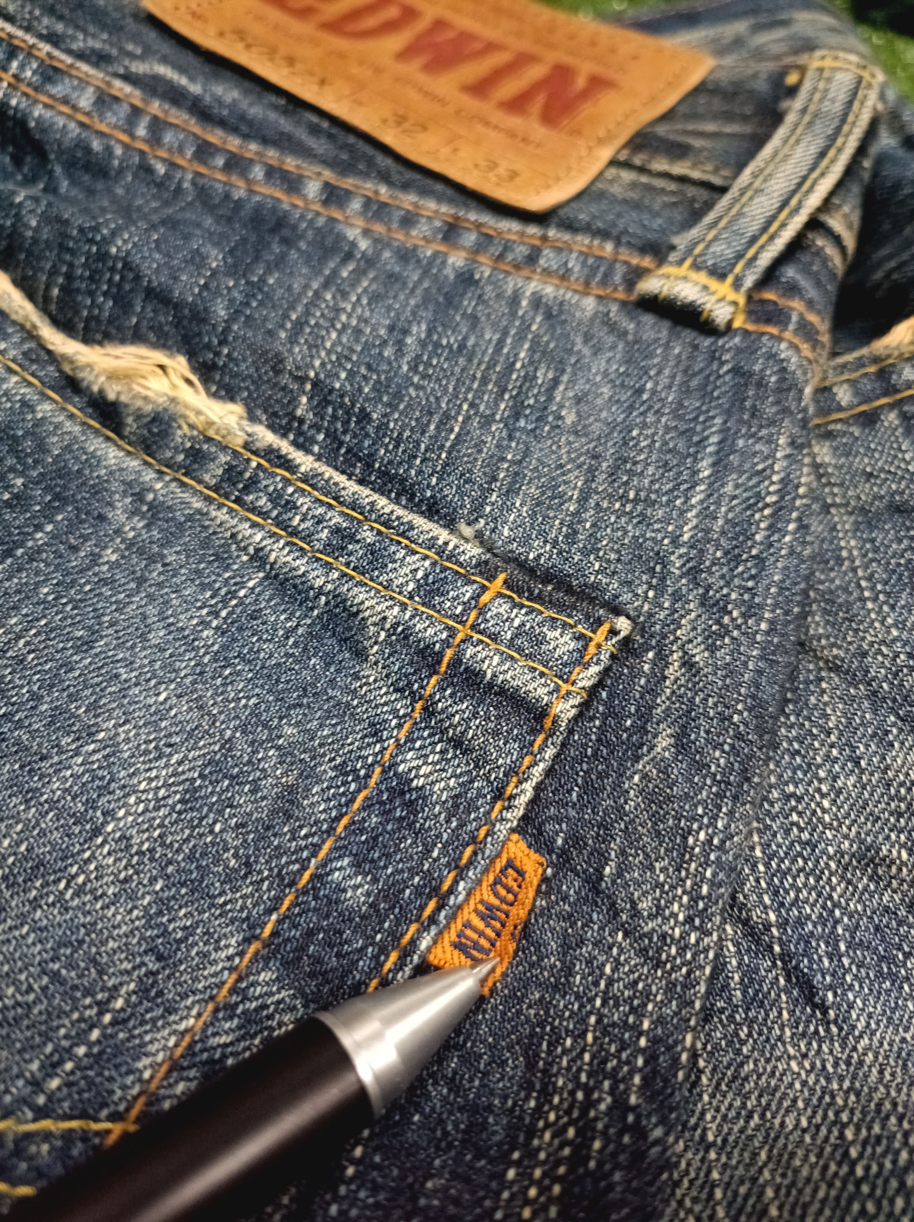 Edwin EDWIN 505zx selvedge Orentab and nice design. Size US 33 - 6 Thumbnail