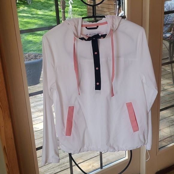 Southern Tide Southern Tide Nylon Lightweight Pullover White Pocketed Sz X Size XS / US 0-2 / IT 36-38 - 1 Thumbnail