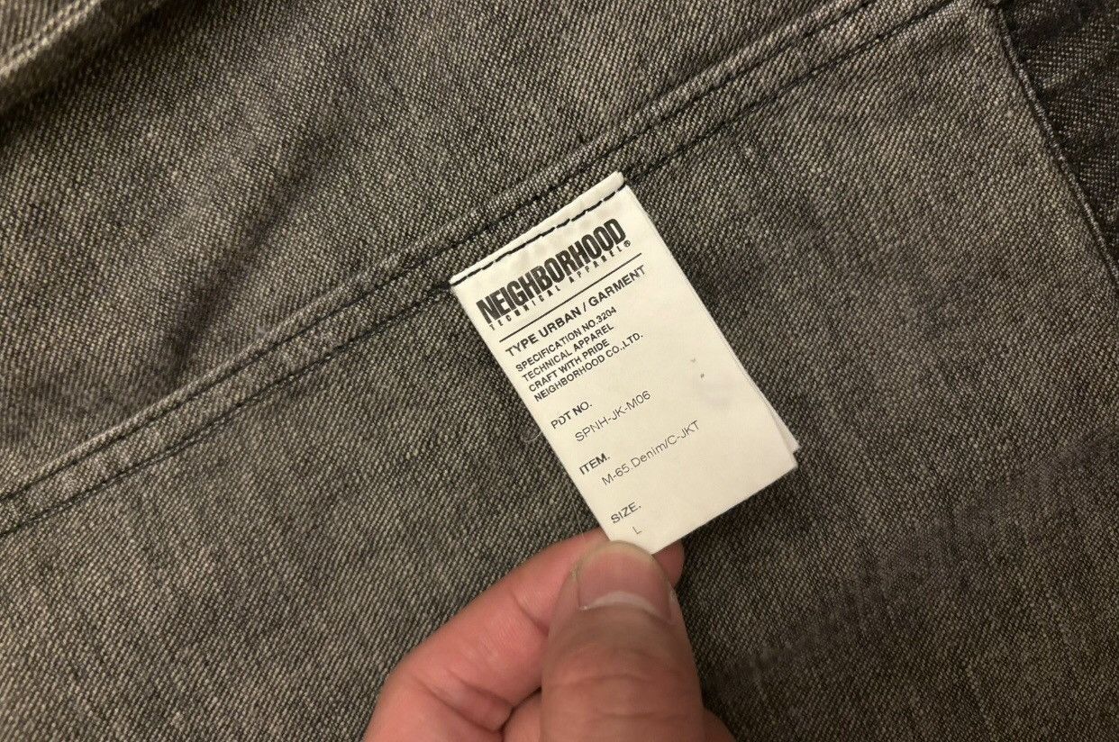 Neighborhood Neighborhood 06SS M65 black washed denim jacket Size US L / EU 52-54 / 3 - 7 Thumbnail
