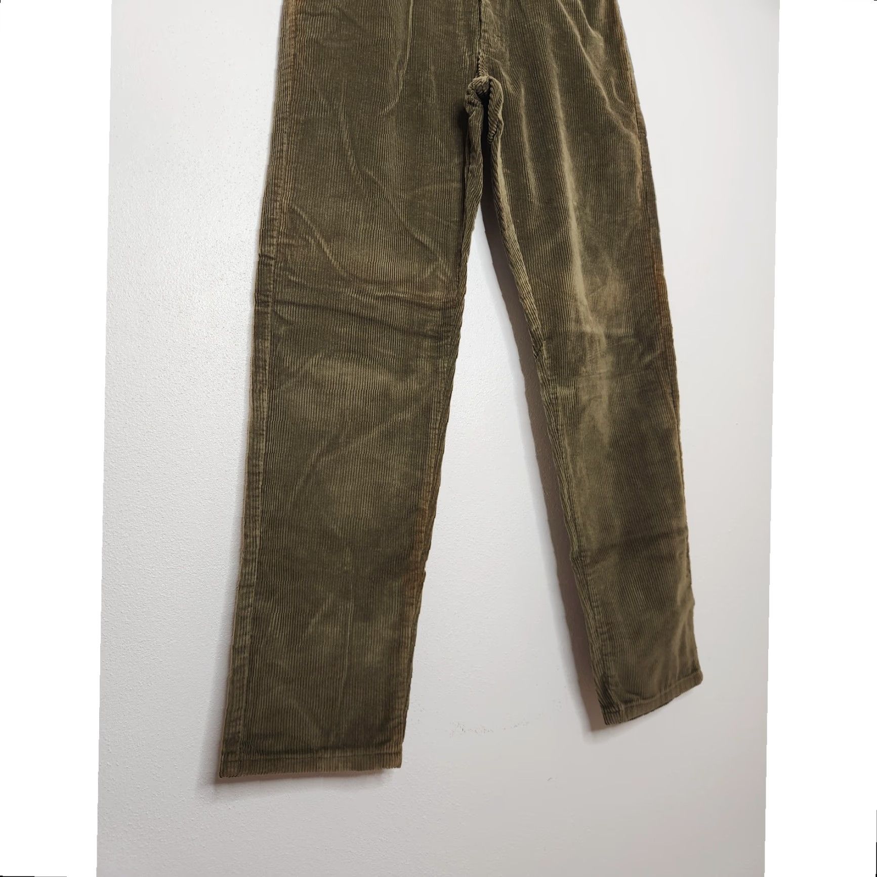 Lee VINTAGE Lee Corduroy Green Nature Earth Grunge Pants Bottoms 33x32 Men's Regular 31 Inseam Corduroy 90s Vintage Grunge Lee Pants Size US 33 - 3 Thumbnail