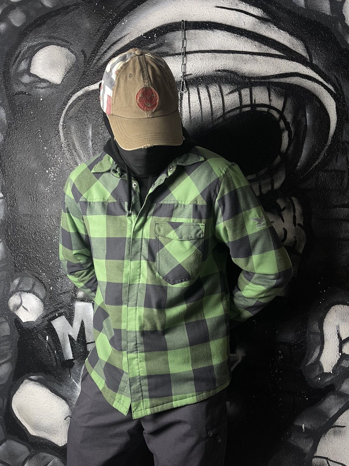 SALEWA Salewa Polarlite Outdoor Plaid Green Fleece Overshoot Jacket Men’s Size XXL Size US XXL / EU 58 / 5 - 1 Thumbnail