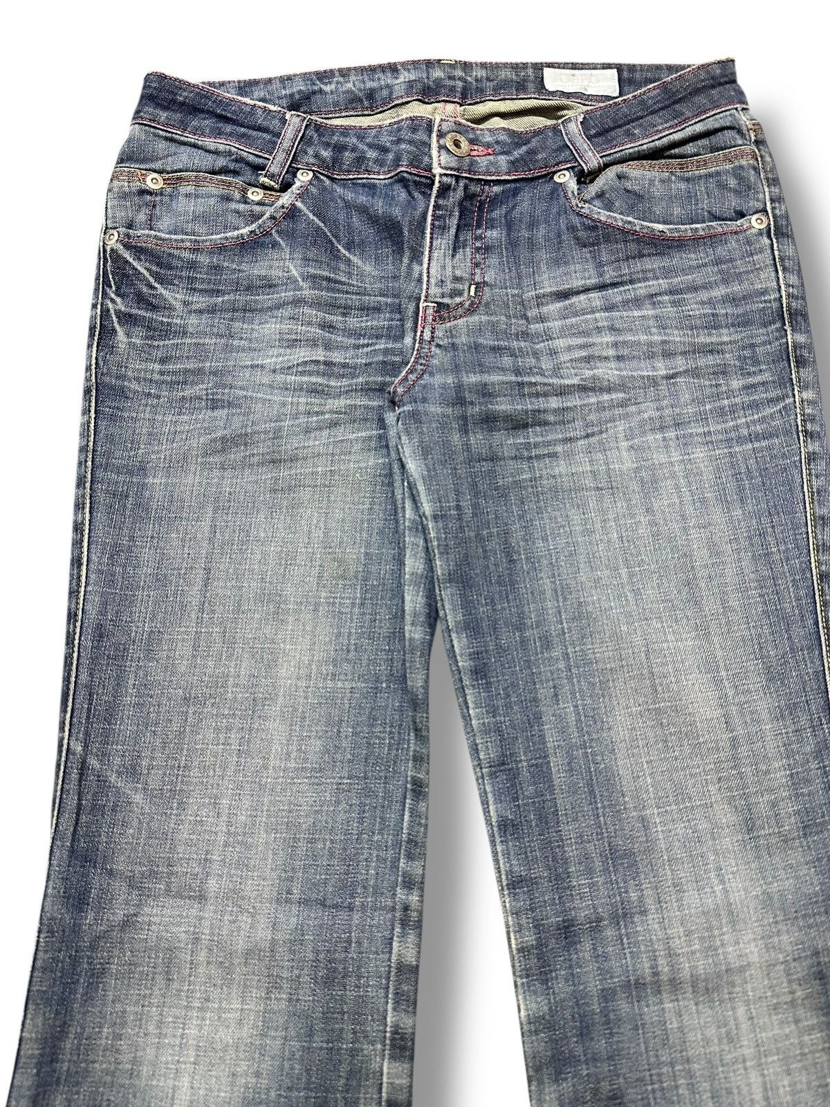 Japanese Brand Striked Jeans With Flare and Bootcut Style Faded Wash Size US 30 / EU 46 - 3 Thumbnail
