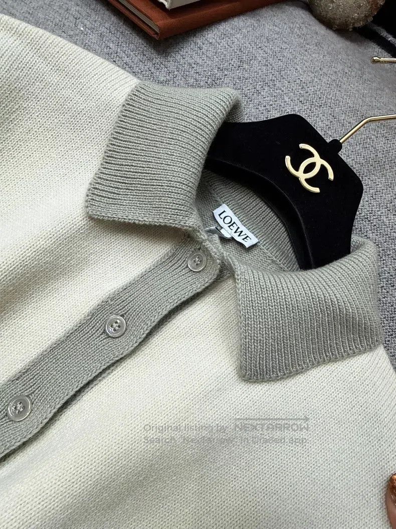Loewe Loewe Cream Yellow and Pink Green Color Block Wool Pocket Size XS / US 0-2 / IT 36-38 - 5 Thumbnail