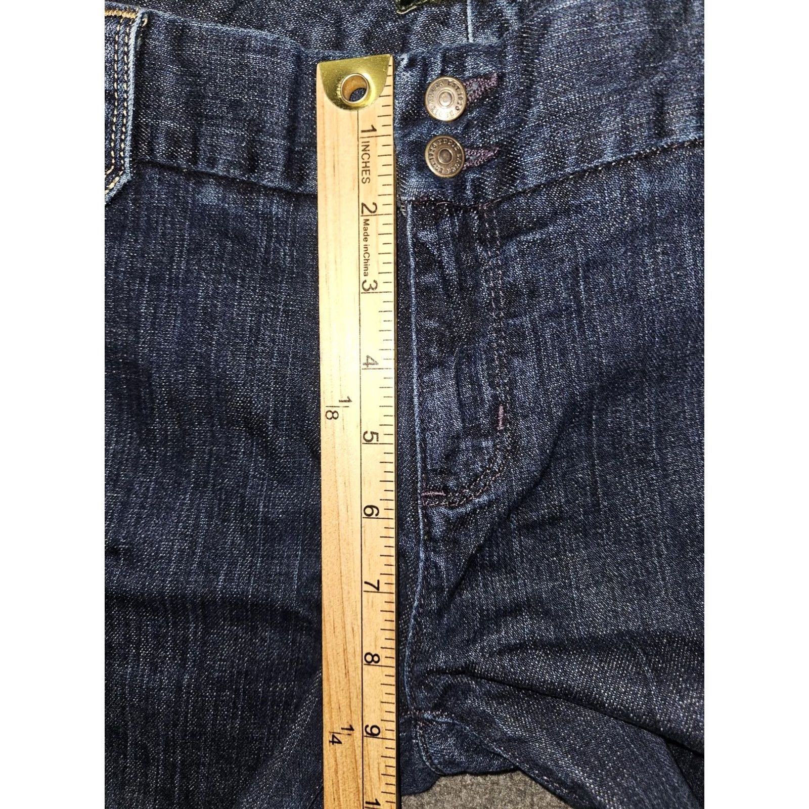 Eddie Bauer Eddie Bauer Jeans Womens 6P Blue Dark Wash Mid Rise Wide-Leg Stretch Denim Pants Size 28" / US 6 / IT 42 - 4 Thumbnail