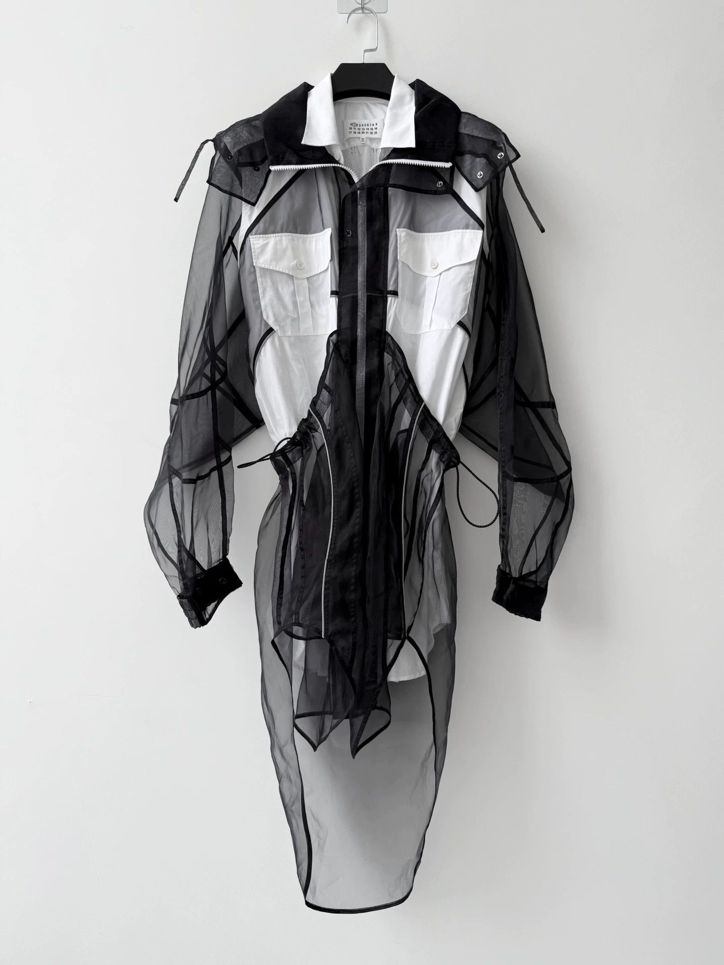 Maison Margiela Maison Margiela S/S19 Organza Double-Layer Shirt B&W 40 Size S / US 4 / IT 40 - 1 Thumbnail