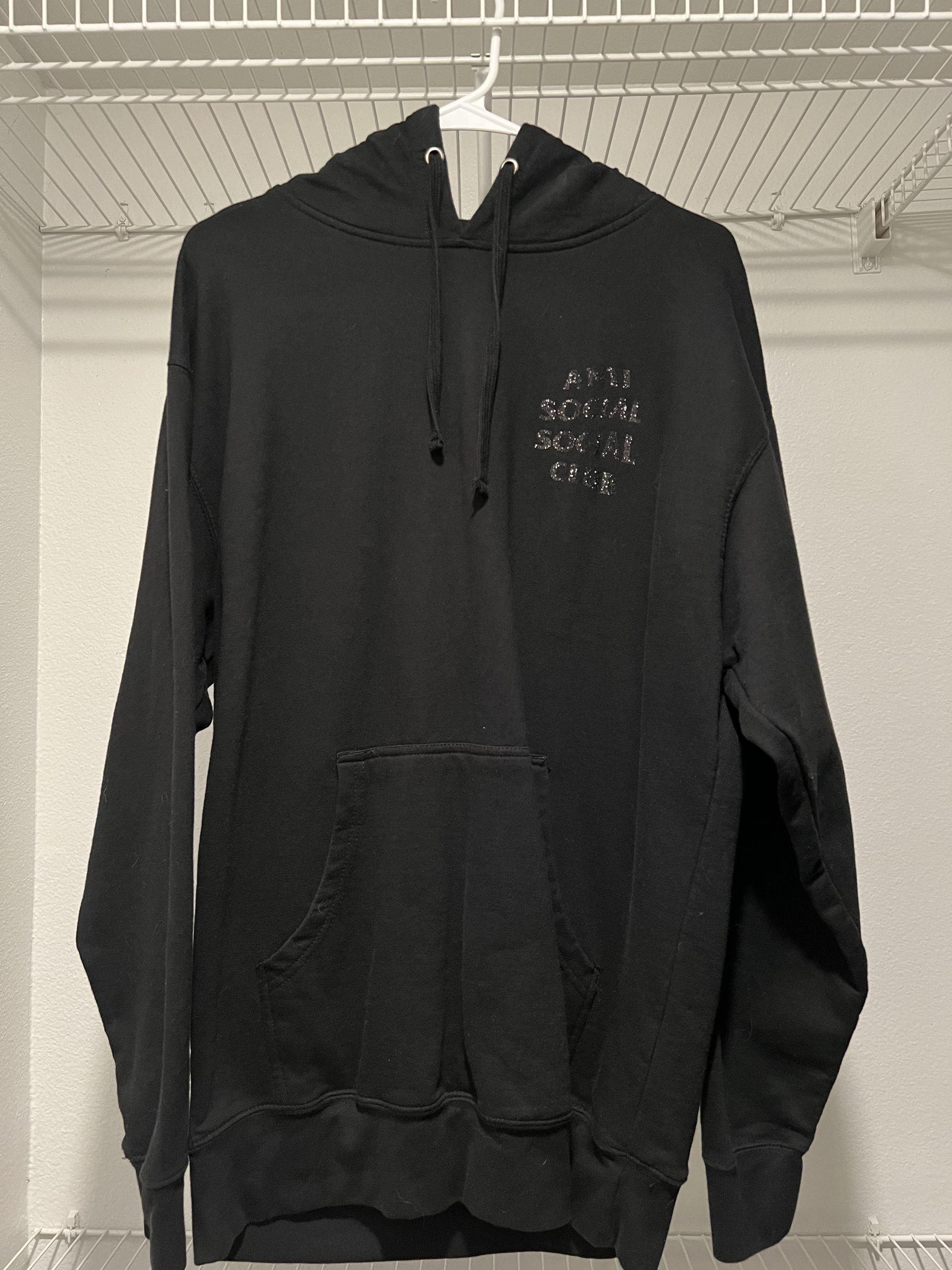 Anti Social Social Club Anti Social Social Club Glitter Blinded Hoodie 'Black' Size US L / EU 52-54 / 3 - 2 Thumbnail