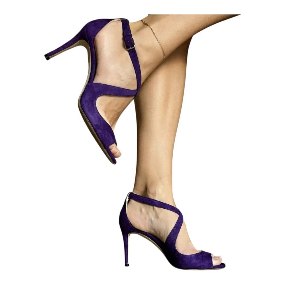 Jimmy Choo Jimmy Choo Emily 85 Iris Purple Suede Heels Size 38.5 Size US 8.5 / IT 38.5 - 1 Thumbnail