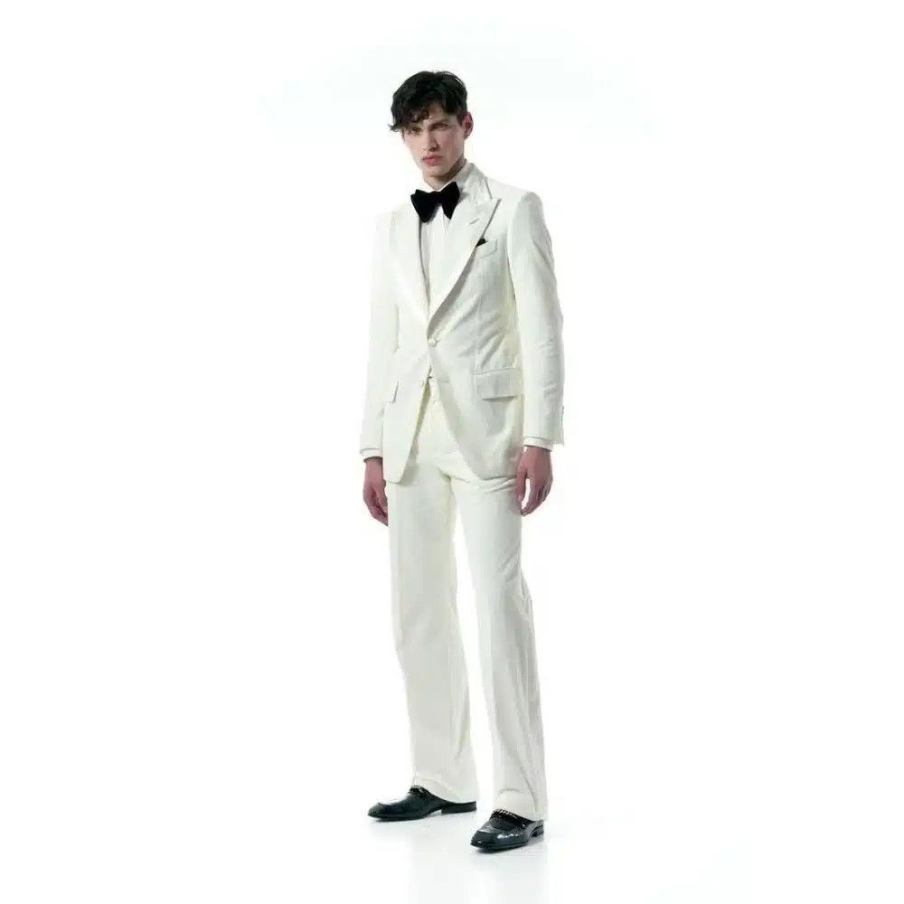Tom Ford o1w1db10125 JEAPT2 Single Breasted Jacket in White Size US L / EU 52-54 / 3 - 2 Thumbnail