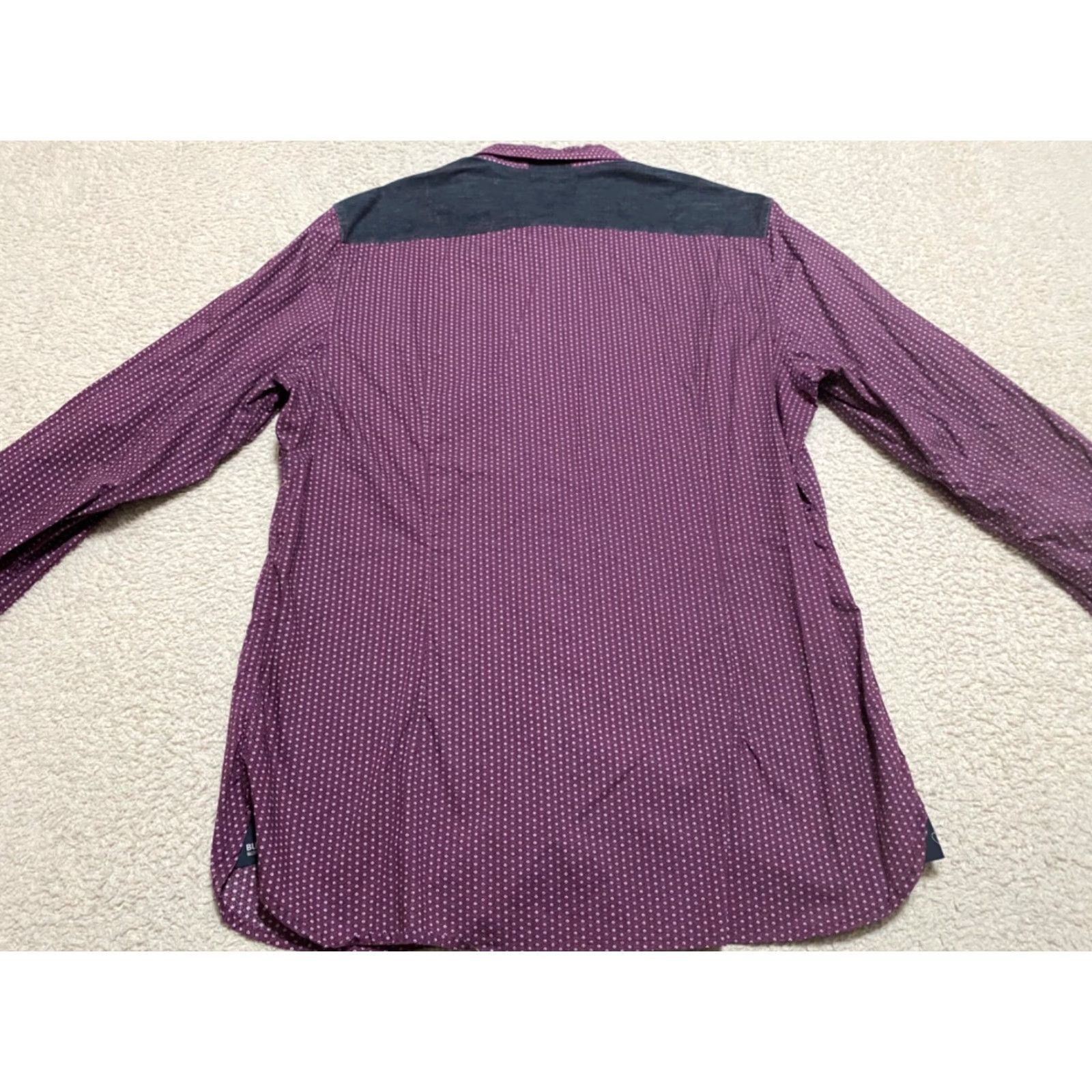 Buffalo David Bitton Buffalo by David Bitton Shirt Mens XL Button-Down L/S Purple Geometric Slim Fit Size US XL / EU 56 / 4 - 7 Thumbnail