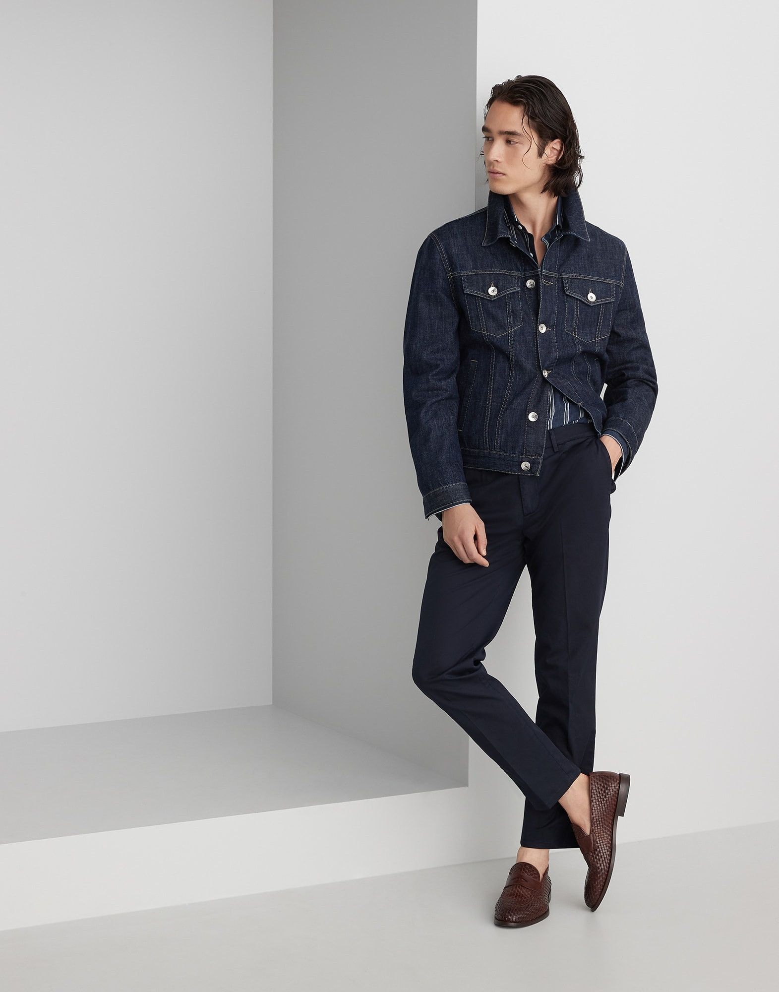 Brunello Cucinelli Shirt in Open Blue Size US L / EU 52-54 / 3 - 3 Thumbnail