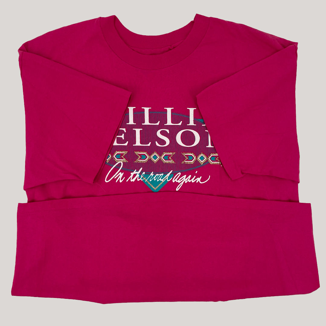 Band Tees × Vintage Vintage 90s Willie Nelson On The Road Again Size US M / EU 48-50 / 2 - 5 Thumbnail