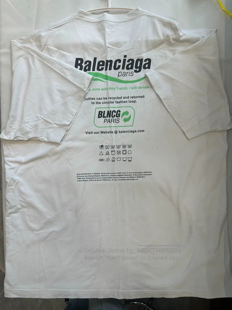Balenciaga Balenciaga White Eco-Friendly Short Sleeve Size US M / EU 48-50 / 2 - 3 Thumbnail