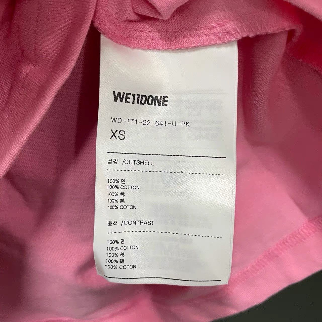WE11DONE WE11DONE Pink Printed Logo Short Sleeve K28 Size US XS / EU 42 / 0 - 4 Thumbnail