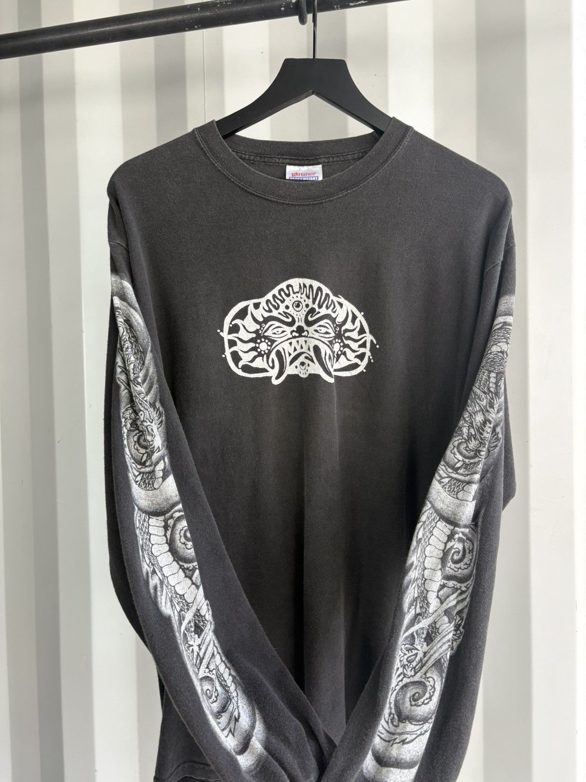 Thrashed Sublime Dragon Sun Faded Distressed Shirt Grunge