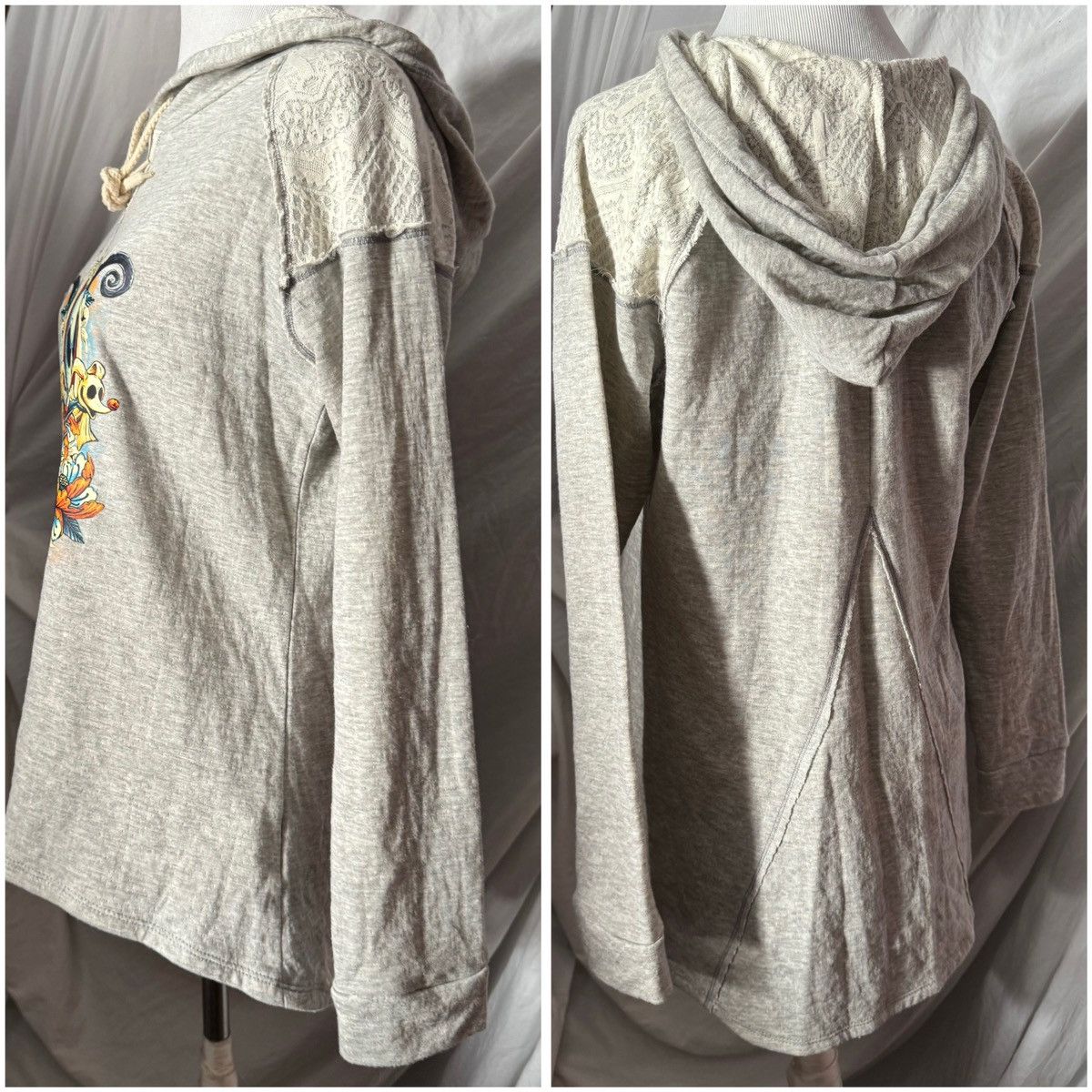 Nordstrom Night Before Christmas, Halloween Theme Asymmetrical Hoodie Size M / US 6-8 / IT 42-44 - 5 Thumbnail