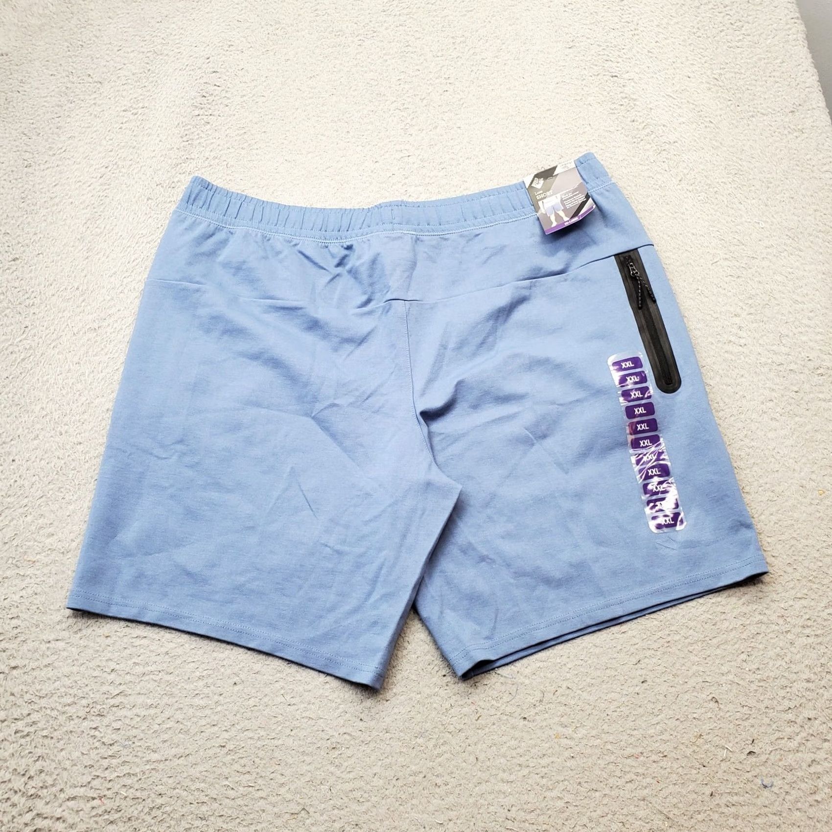 Vintage Member's Mark Everyday Shorts Mens 2XL Blue Premium Stretch Comfort Zip Pockets Size US 39 - 2 Thumbnail